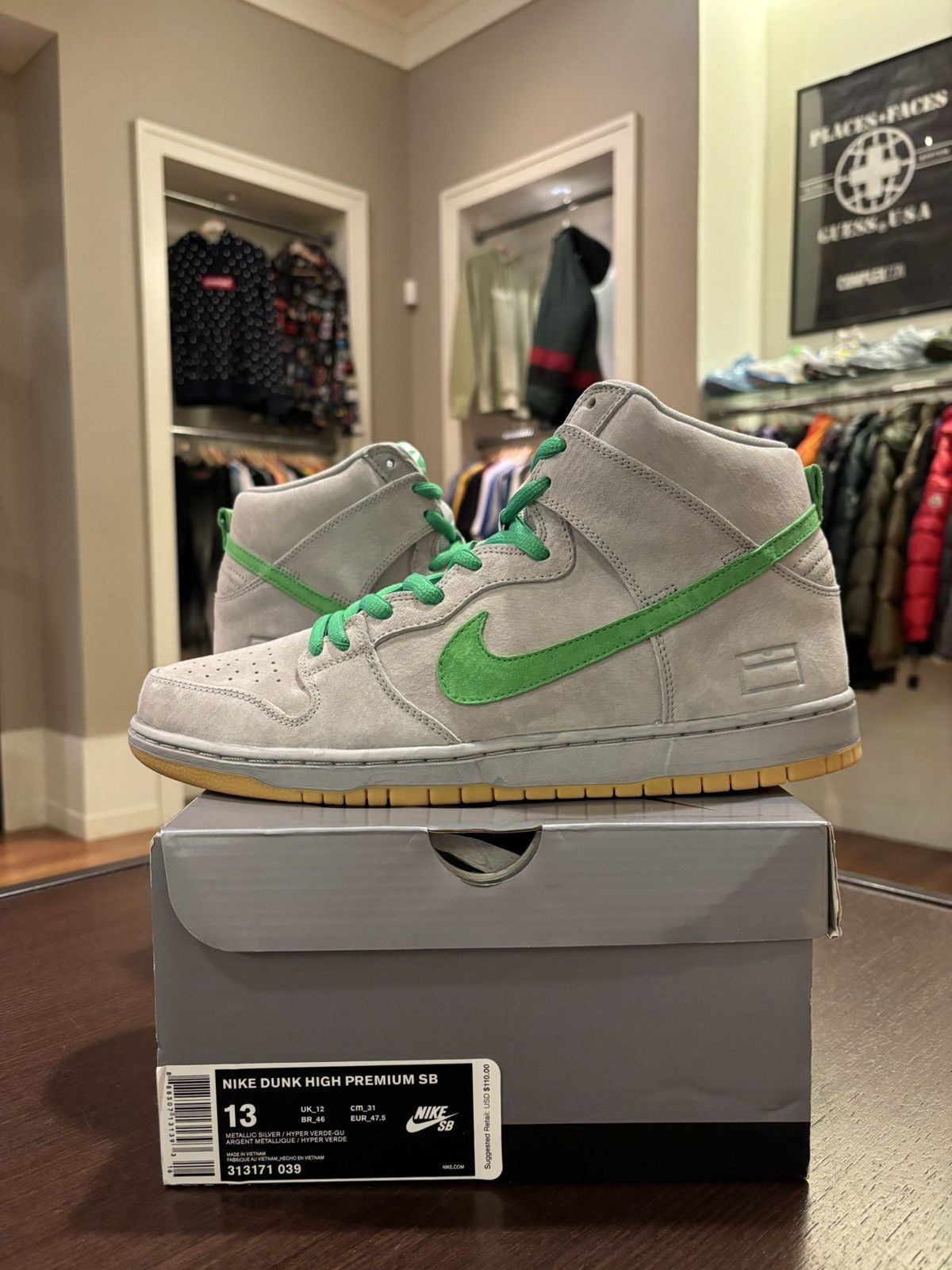 Nike sb dunk high argent online