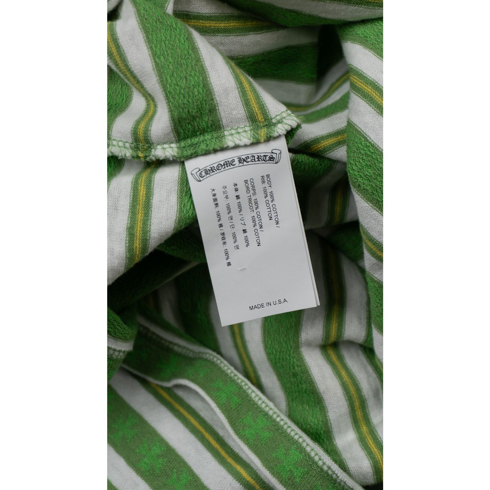 Chrome Hearts Green Cross Script Silver Button Long Sleeve Polo Size US L / EU 52-54 / 3 - 6 Thumbnail