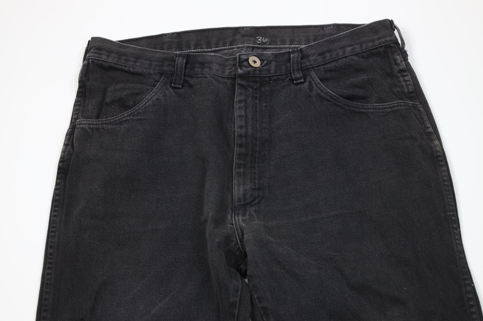 Vintage Vintage 90s Streetwear Straight Leg Denim Jeans Black Cotton Size US 36 / EU 52 - 2 Thumbnail