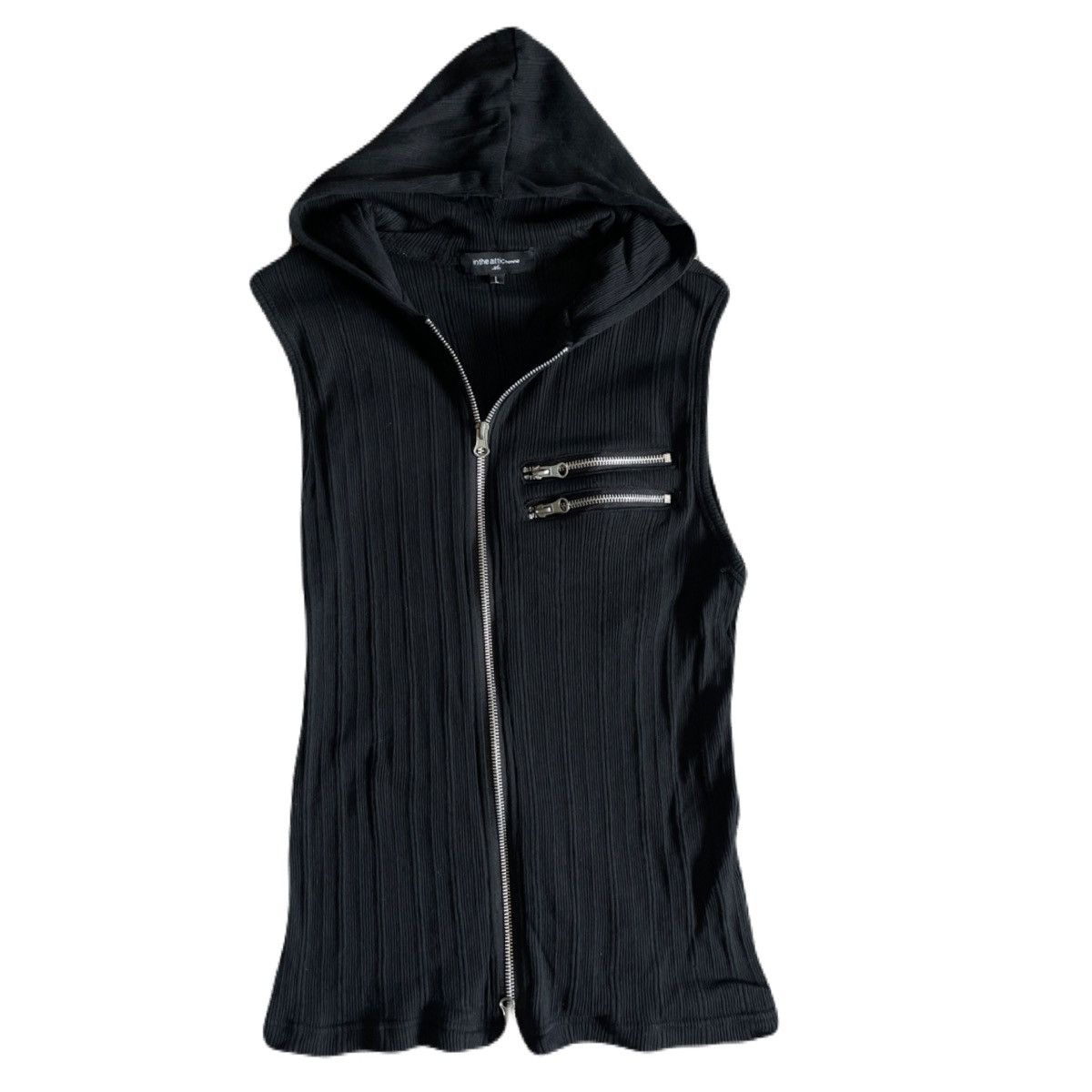 If Six Was Nine 2000s Japanese archive Vkei Sleeve-Less Zip Stretched Hoodie Size US S / EU 44-46 / 1 - 2 Thumbnail