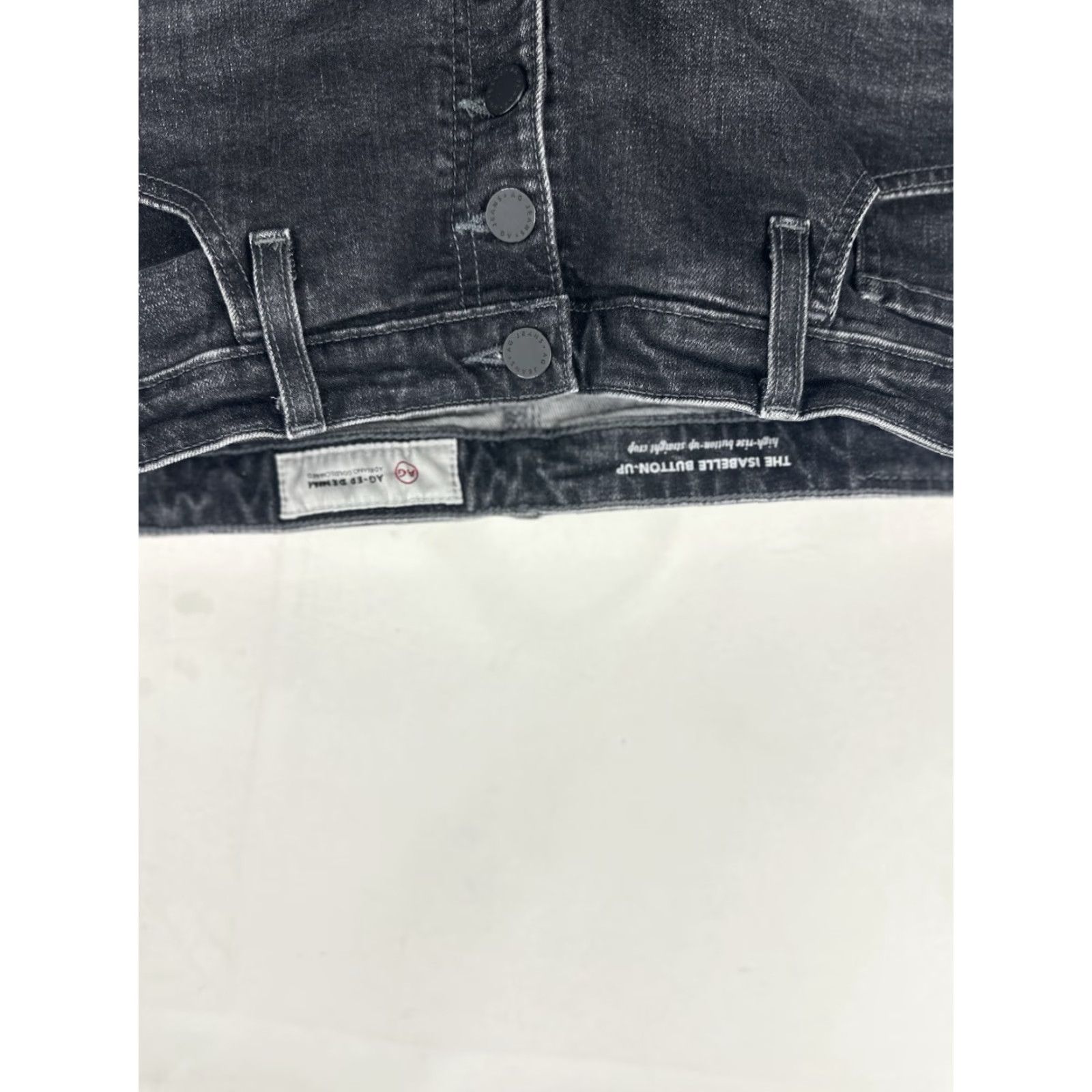 Vintage VINTAGE AG Adriano Goldschmied Jeans Womens 32R Black The Isabelle Button Up Size 24" / US 00 / IT 34 - 4 Thumbnail