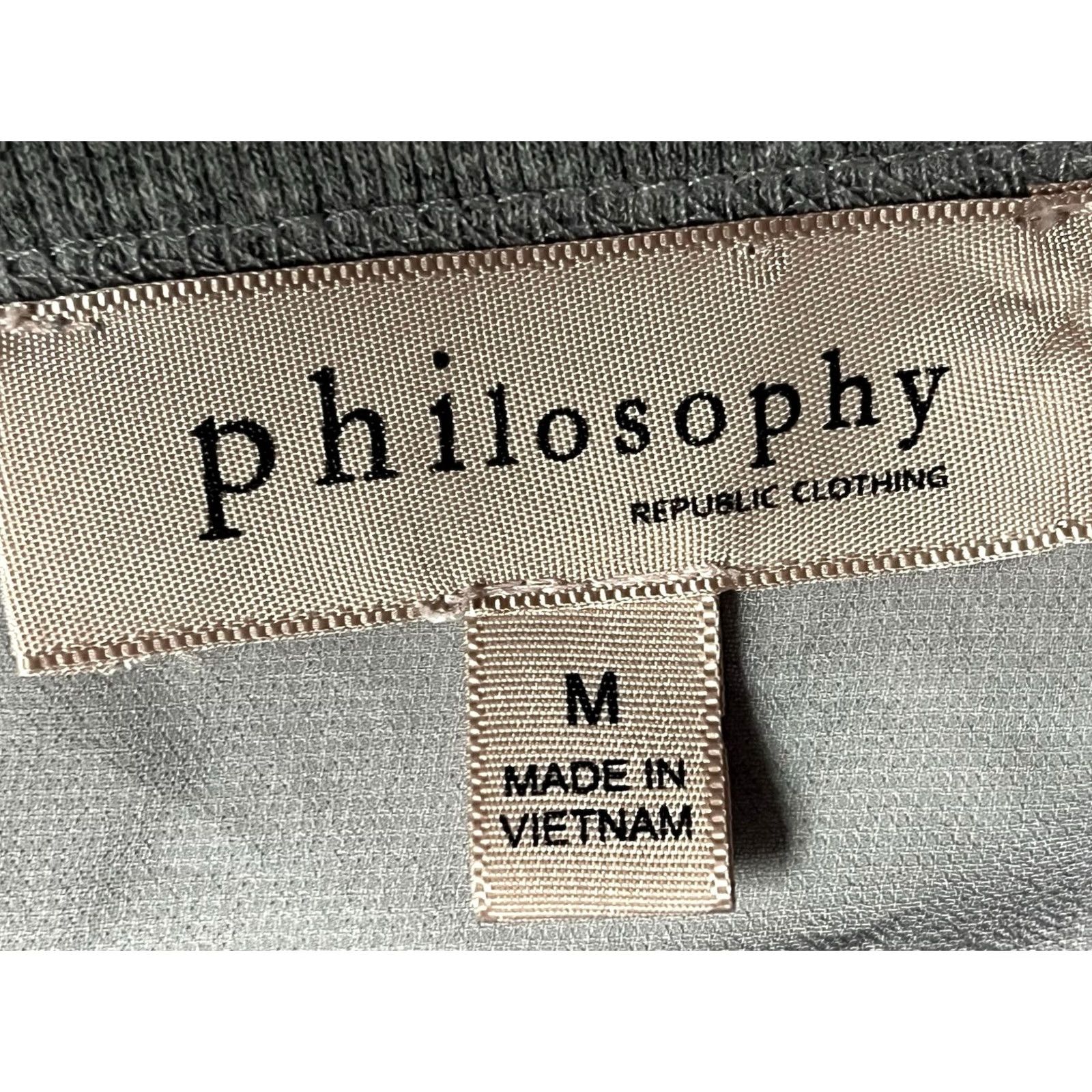Vintage Philosophy Womens Gray Knit Sweater Pullover V-Neck 3/4 Sleeve Size Medium Size M / US 6-8 / IT 42-44 - 6 Thumbnail