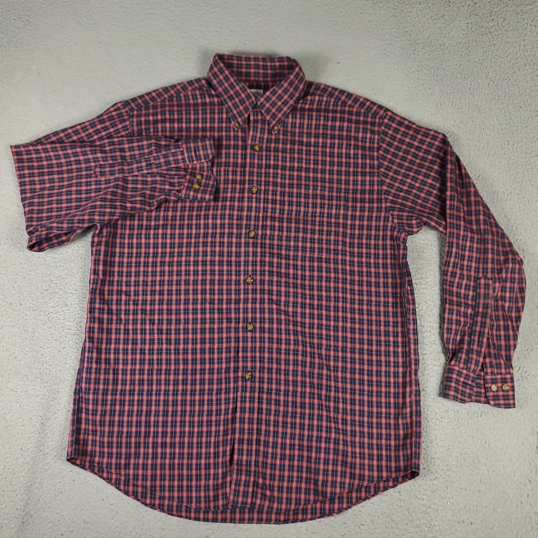 Brooks Brothers Brooks Brothers Button-Up Shirt Mens Large Red Black Plaid Long Sleeve Collared Regular Fit Cotton Size US L / EU 52-54 / 3 - 2 Thumbnail