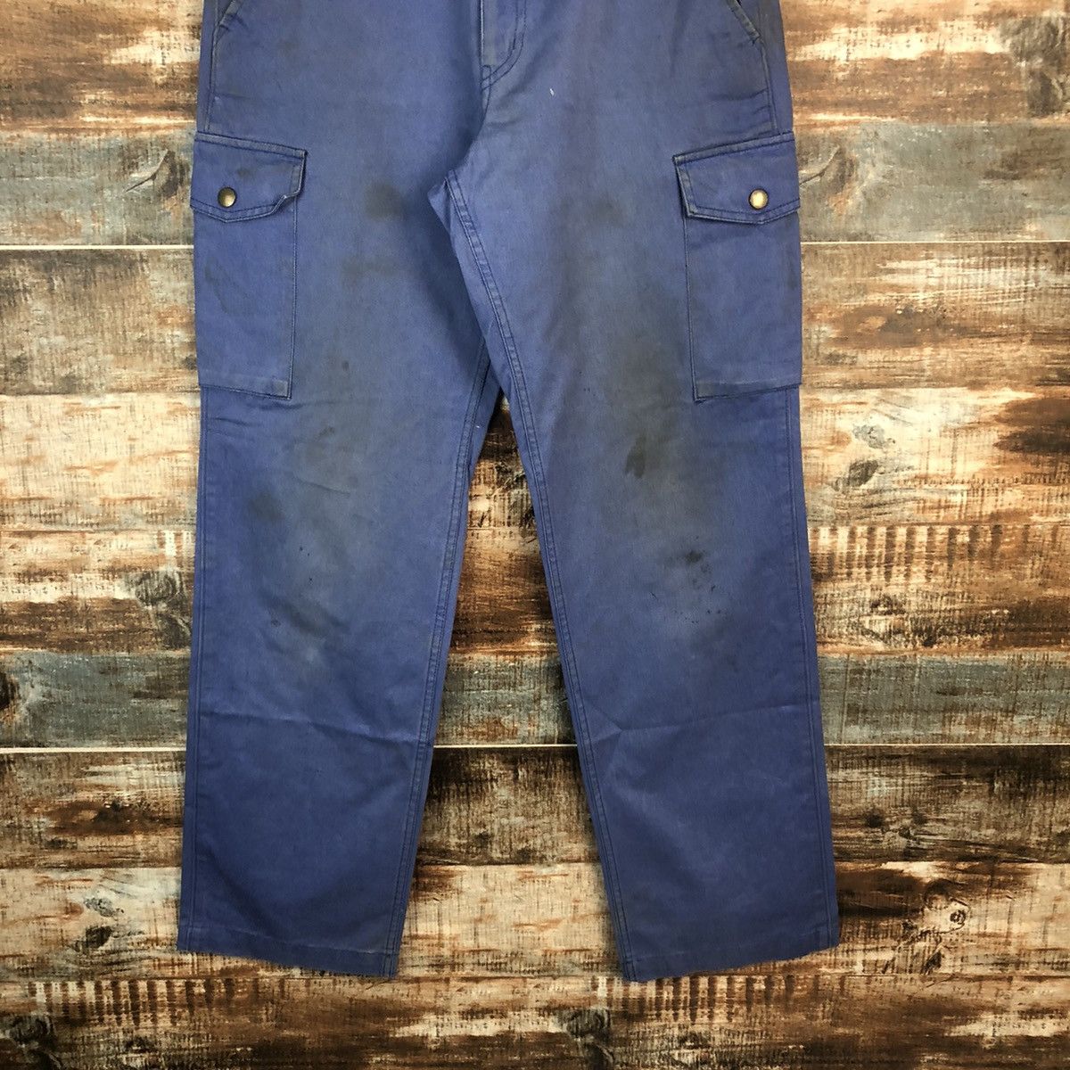 Japanese Brand DL After O Blue Cargo Multipocket Pants #C1227 Size US 29 - 3 Thumbnail