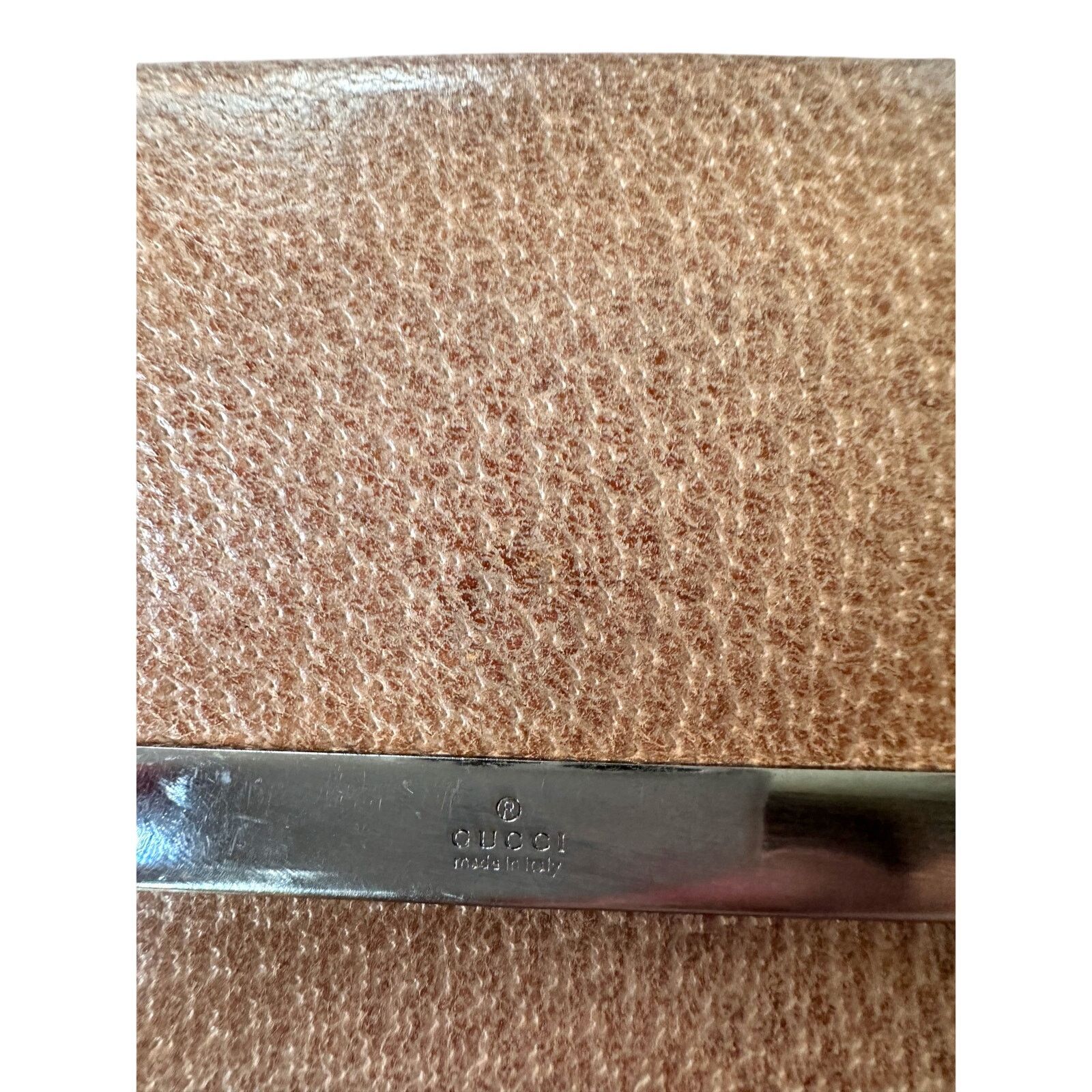 Gucci Gucci Beige Pebbled Leather Long Wallet Size ONE SIZE - 7 Thumbnail