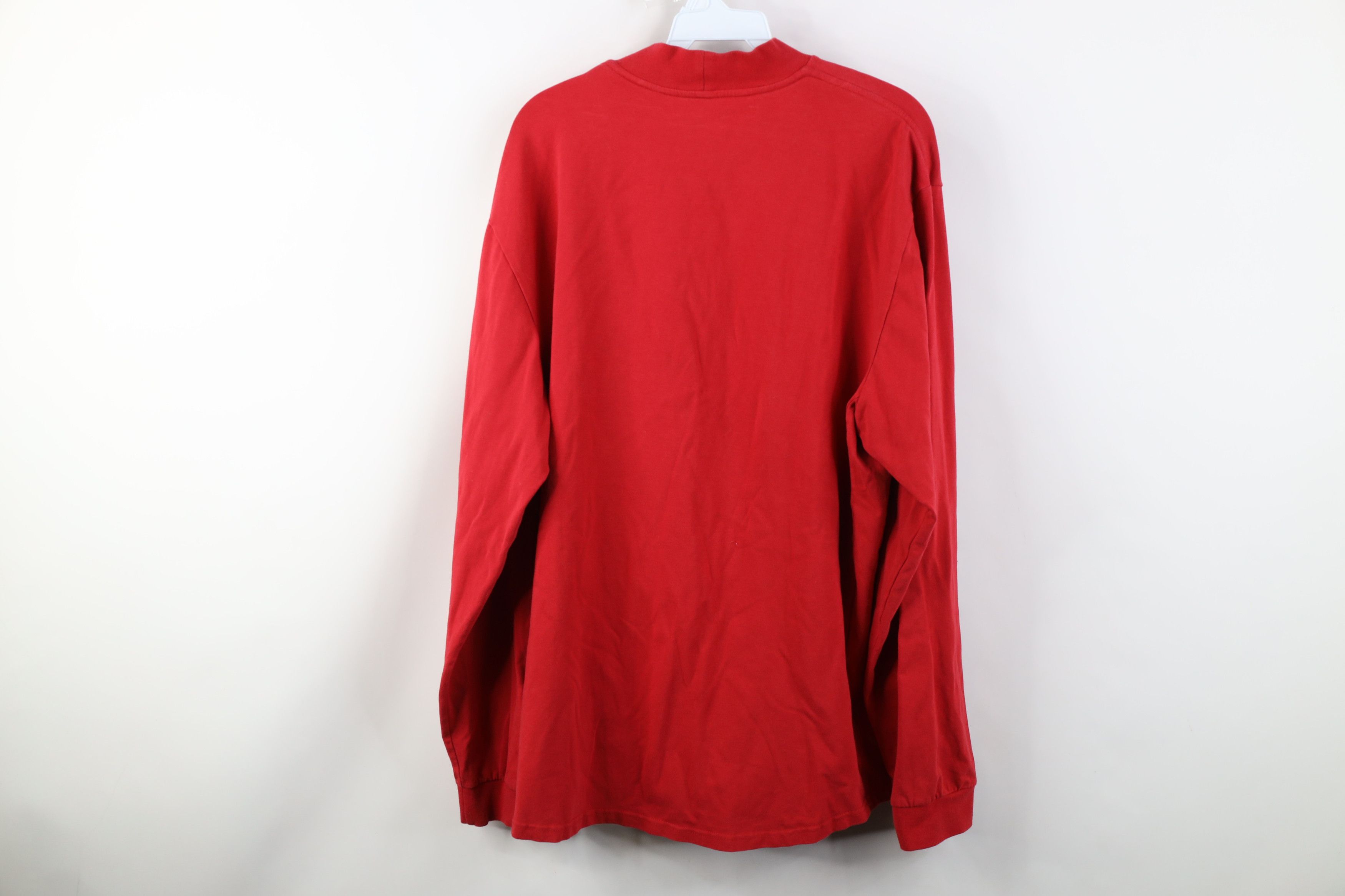 Nike Vintage Nike Mini Swoosh Mock Neck Long Sleeve T-Shirt Red Size US L / EU 52-54 / 3 - 12 Thumbnail
