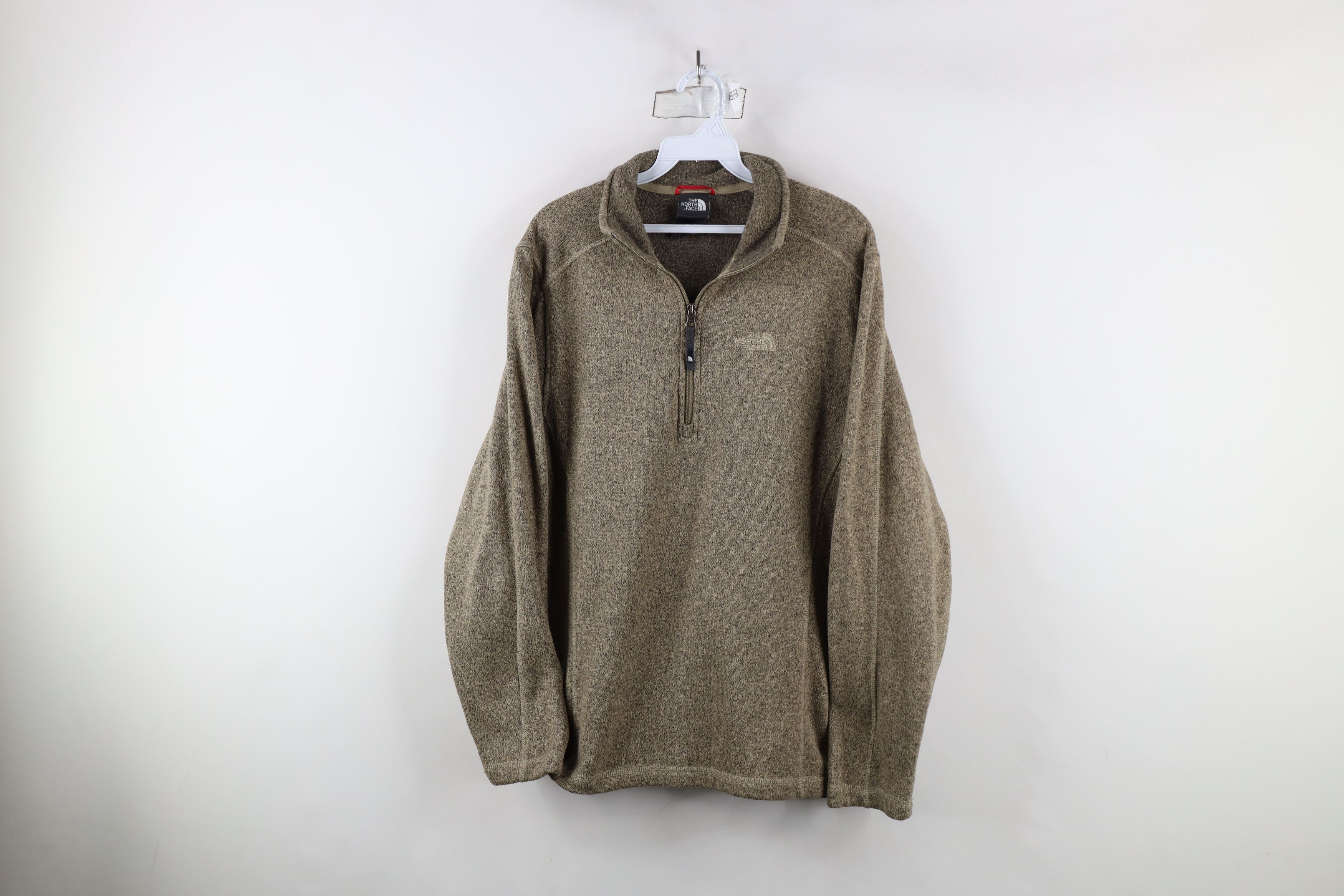 The North Face × Vintage The North Face Knit Fleece Half Zip Pullover Sweater Beige Size US M / EU 48-50 / 2 - 1 Thumbnail