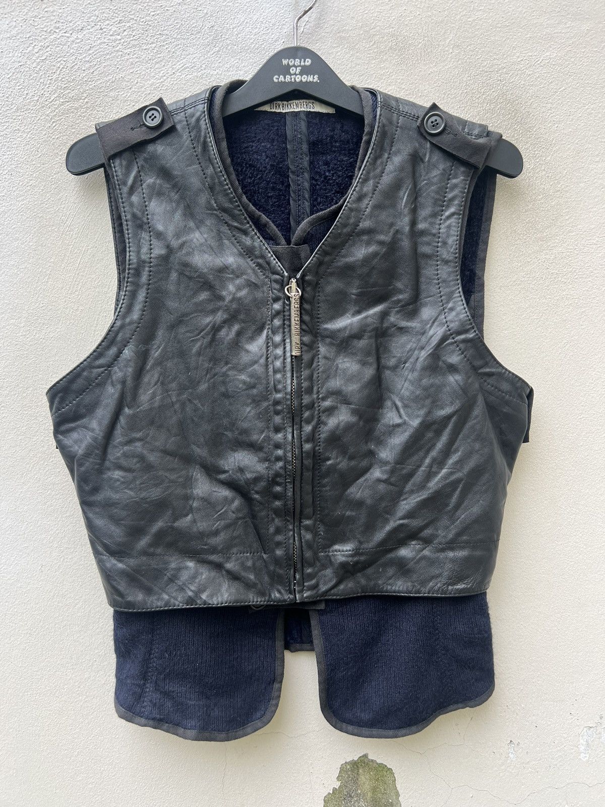 Vintage 90s DIRK BIKKEMBERGS Detachable Linig Leather Vest
