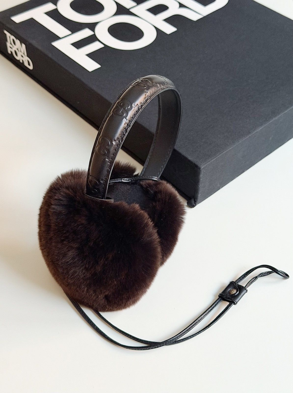 Gucci GUCCI Tom Ford FW 2003 Lapin Fur Ear Muffs Monogram demna gg Size ONE SIZE - 1 Thumbnail