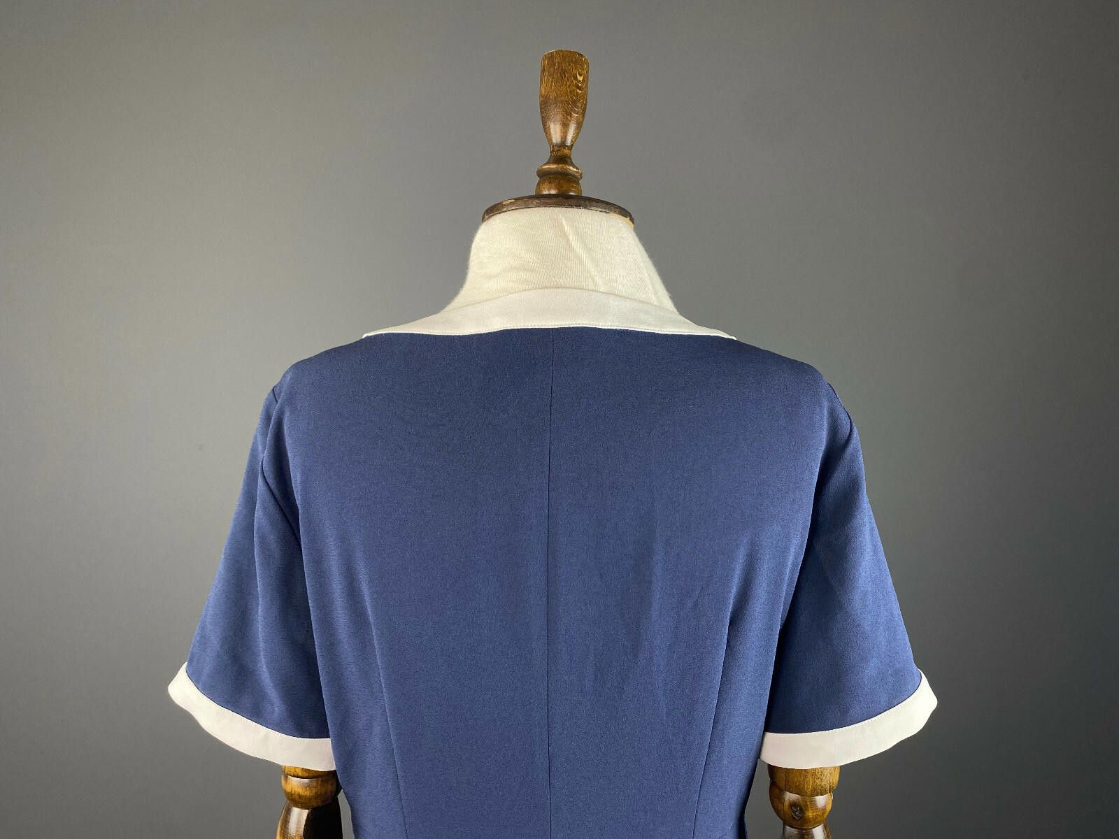 Designer Weekend Max Mara Blue Short Sleeve A-Line Midi Dress Size 14 Size XL / US 12-14 / IT 48-50 - 8 Thumbnail