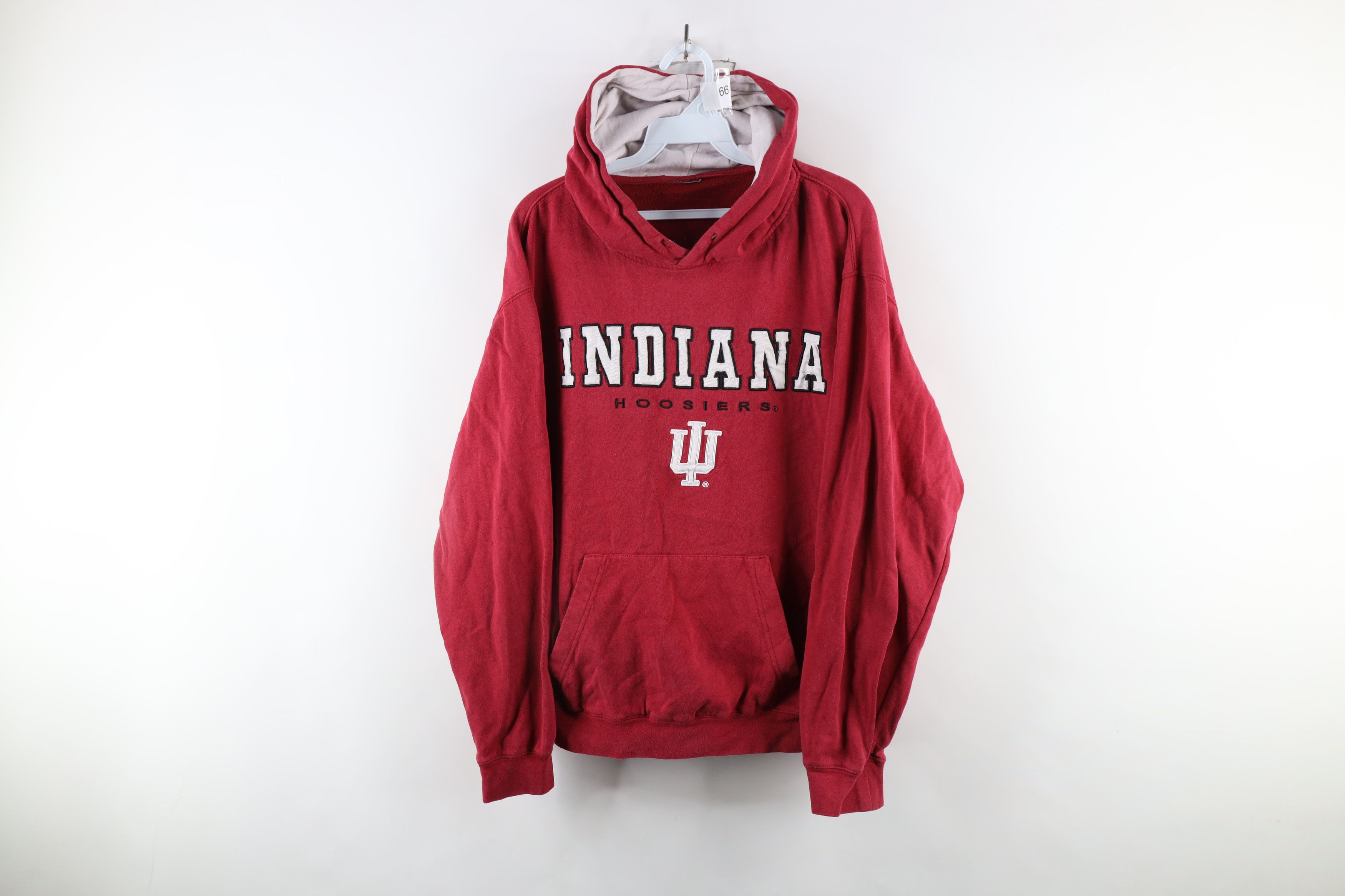 Vintage Vintage 90s Spell Out Indiana University Hoodie Sweatshirt Size US L / EU 52-54 / 3 - 1 Thumbnail