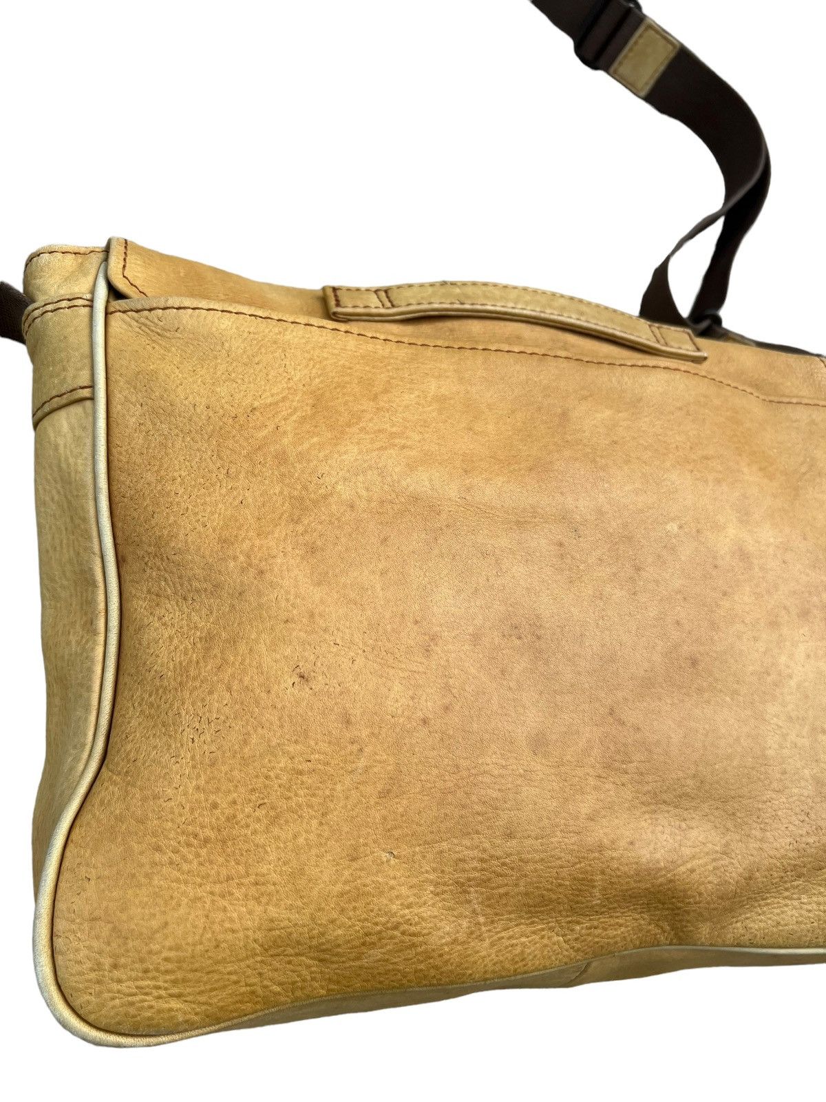Leather Vintage Japanese Patina Leather Messenger Bag Size ONE SIZE - 10 Thumbnail