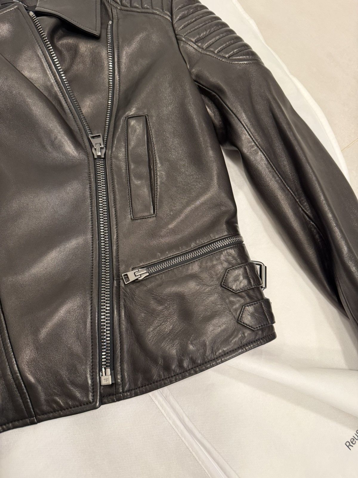 Tom Ford TOM FORD Leather Jacket Sz 42 Size M / US 6-8 / IT 42-44 - 3 Thumbnail