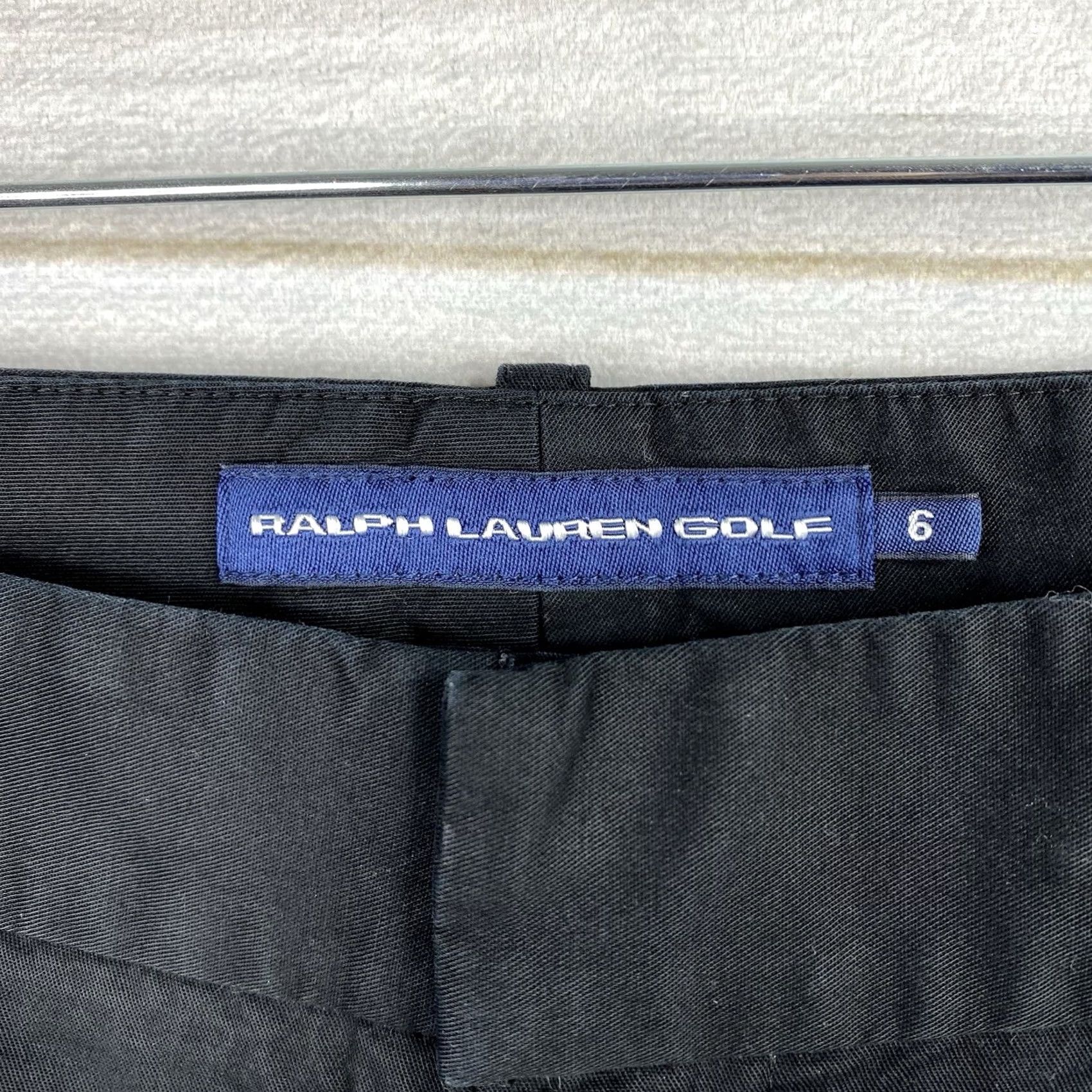 Ralph Lauren VINTAGE Ralph Lauren Golf Shorts Bermuda Flat Front Black 6 Womens Men's? (clarify) Size 28" / US 6 / IT 42 - 2 Thumbnail