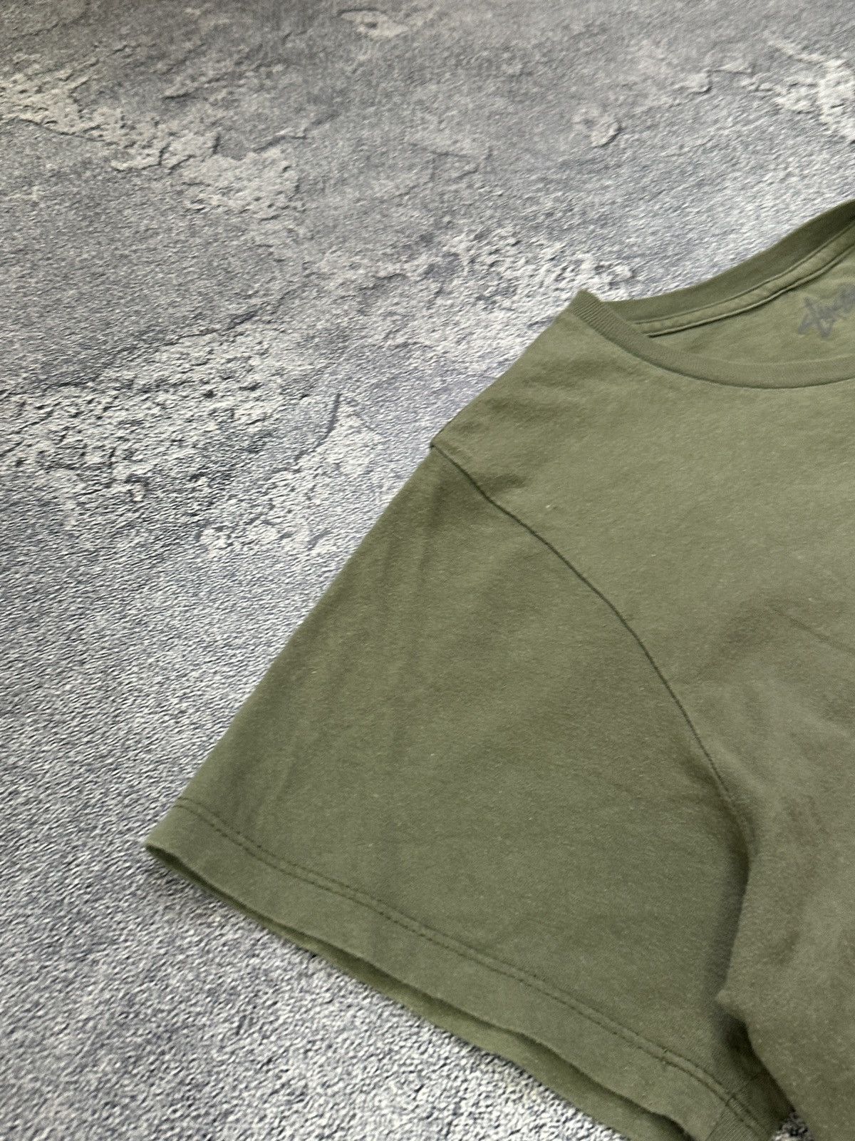 Stussy Vintage Stussy Big Logo Faded Khaki T-Shirt Y2k Size S Size US S / EU 44-46 / 1 - 6 Thumbnail