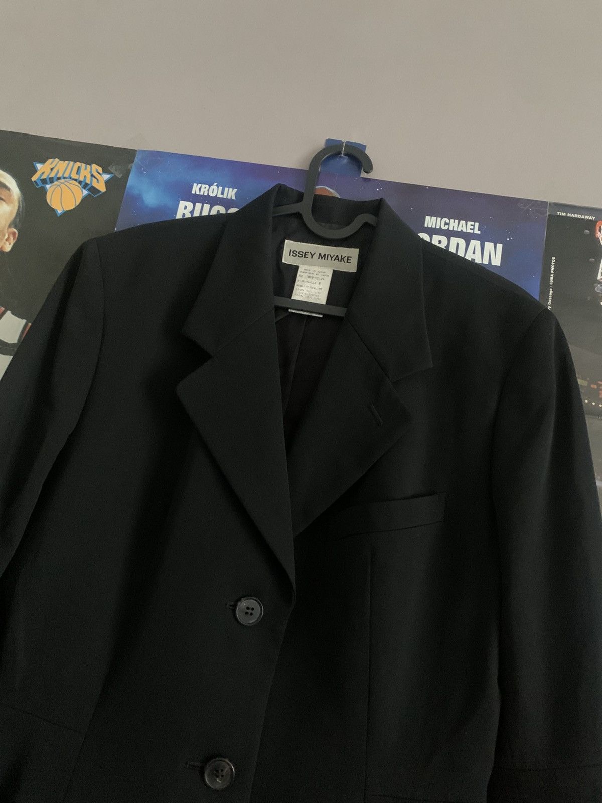 Designer × Issey Miyake Issey Miyake IM69-FD124 Women’s Wool Long Blazer Jacket Size M / US 6-8 / IT 42-44 - 2 Thumbnail