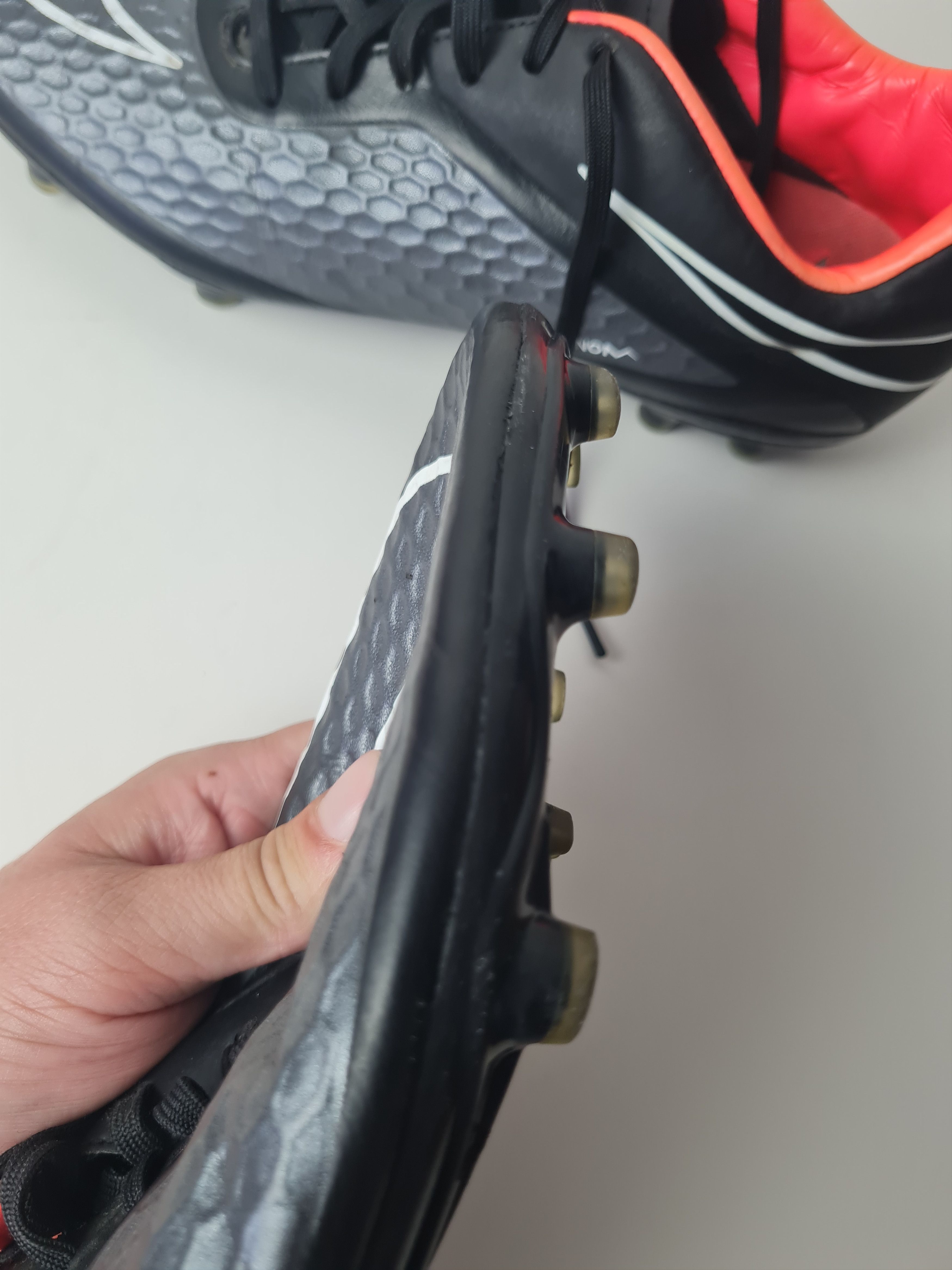 Nike Nike Mens Hypervenom Phelon FG Soccer Black 599730-016 Size US 11.5 / EU 44-45 - 15 Thumbnail