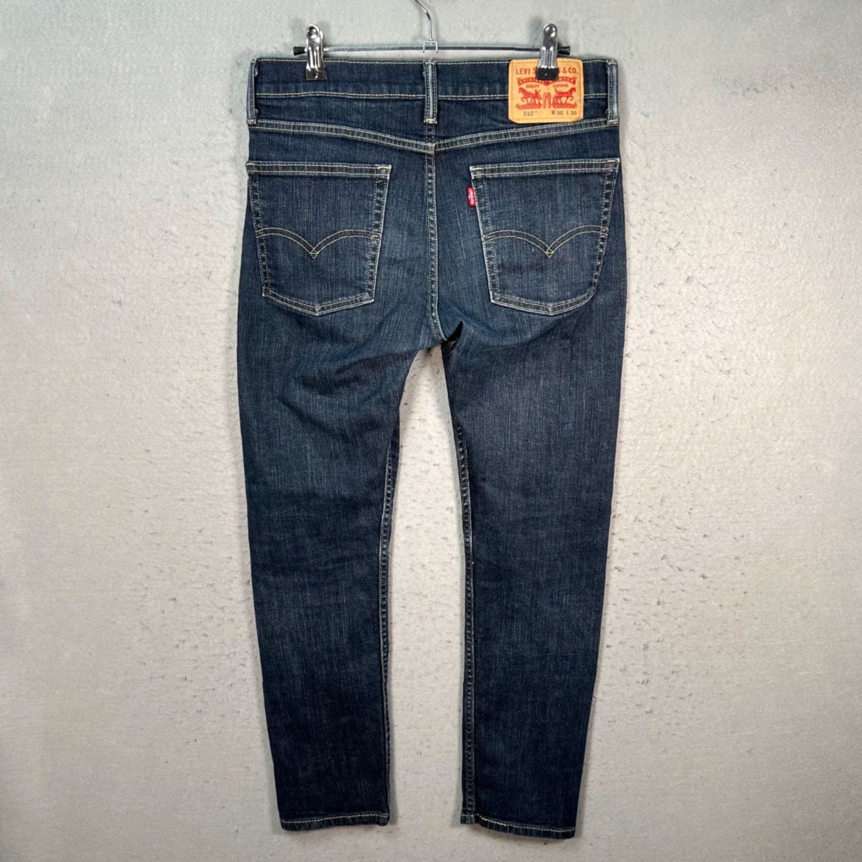 Levi's Levi's 510 Mens Jeans Indigo Blue Cotton Denim 30 Skinny Slim 5-Pocket Stretch Denim Rise Mid Vintage No Size US 30 / EU 46 - 2 Thumbnail