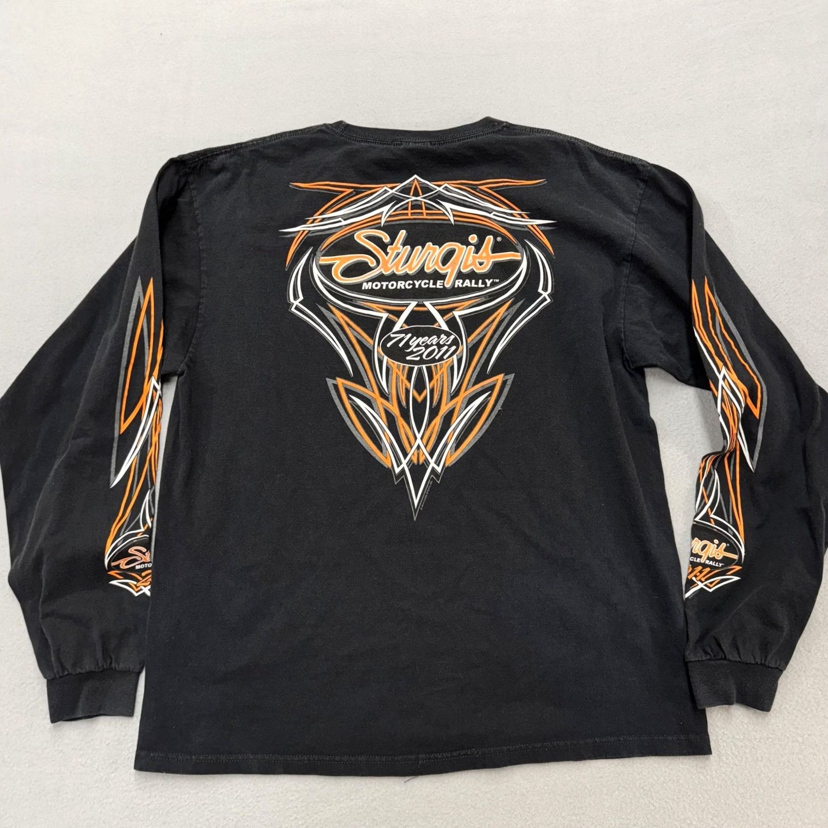 Vintage Sturgis Motorcycle Rally Shirt Mens XL Black Hot Leathers Long Sleeve Tee Size US XL / EU 56 / 4 - 6 Thumbnail