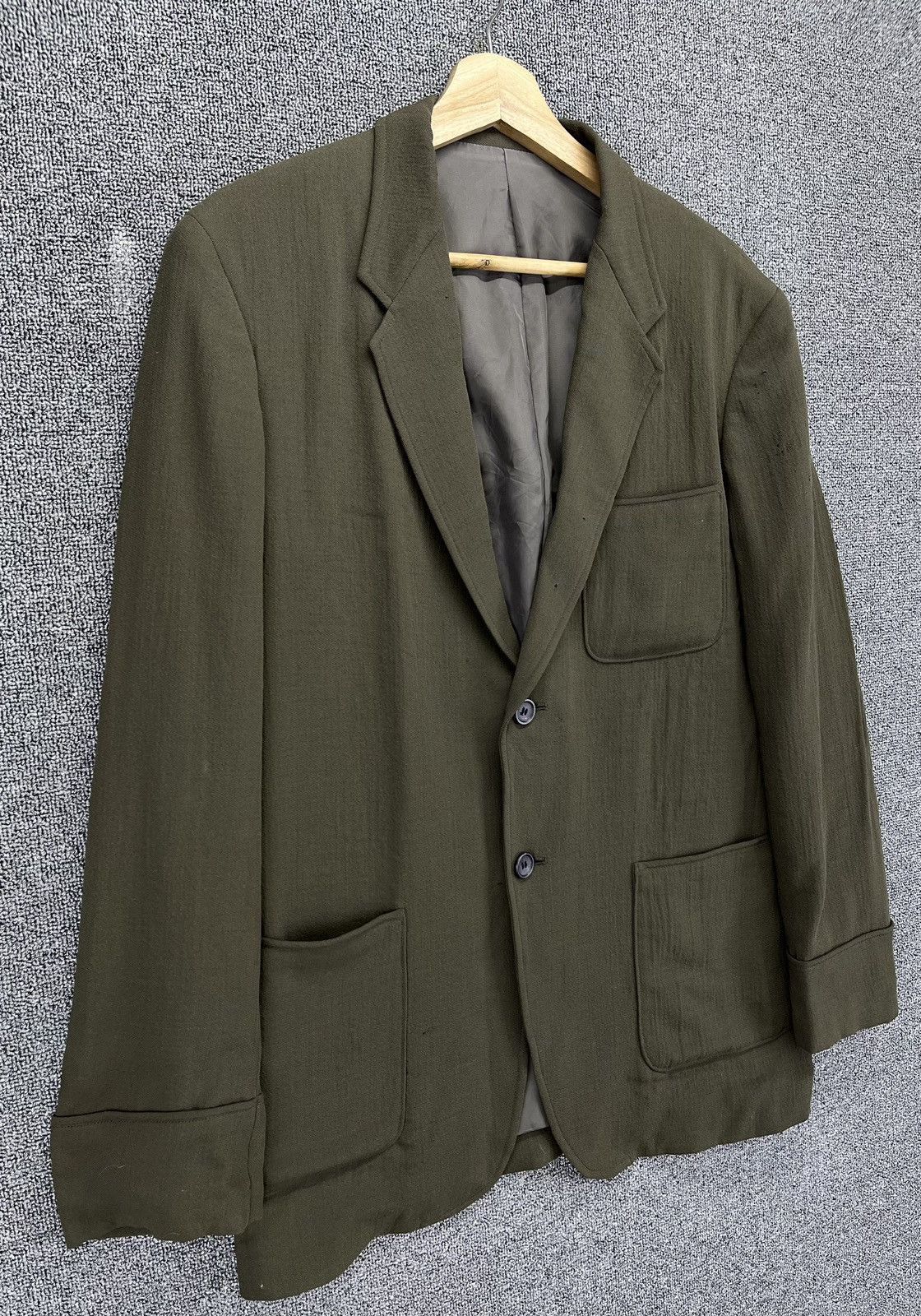 Yohji Yamamoto Vintage Yohji Yamamoto Trashed Wool Blazer Coats Jacket Size US M / EU 48-50 / 2 - 2 Thumbnail