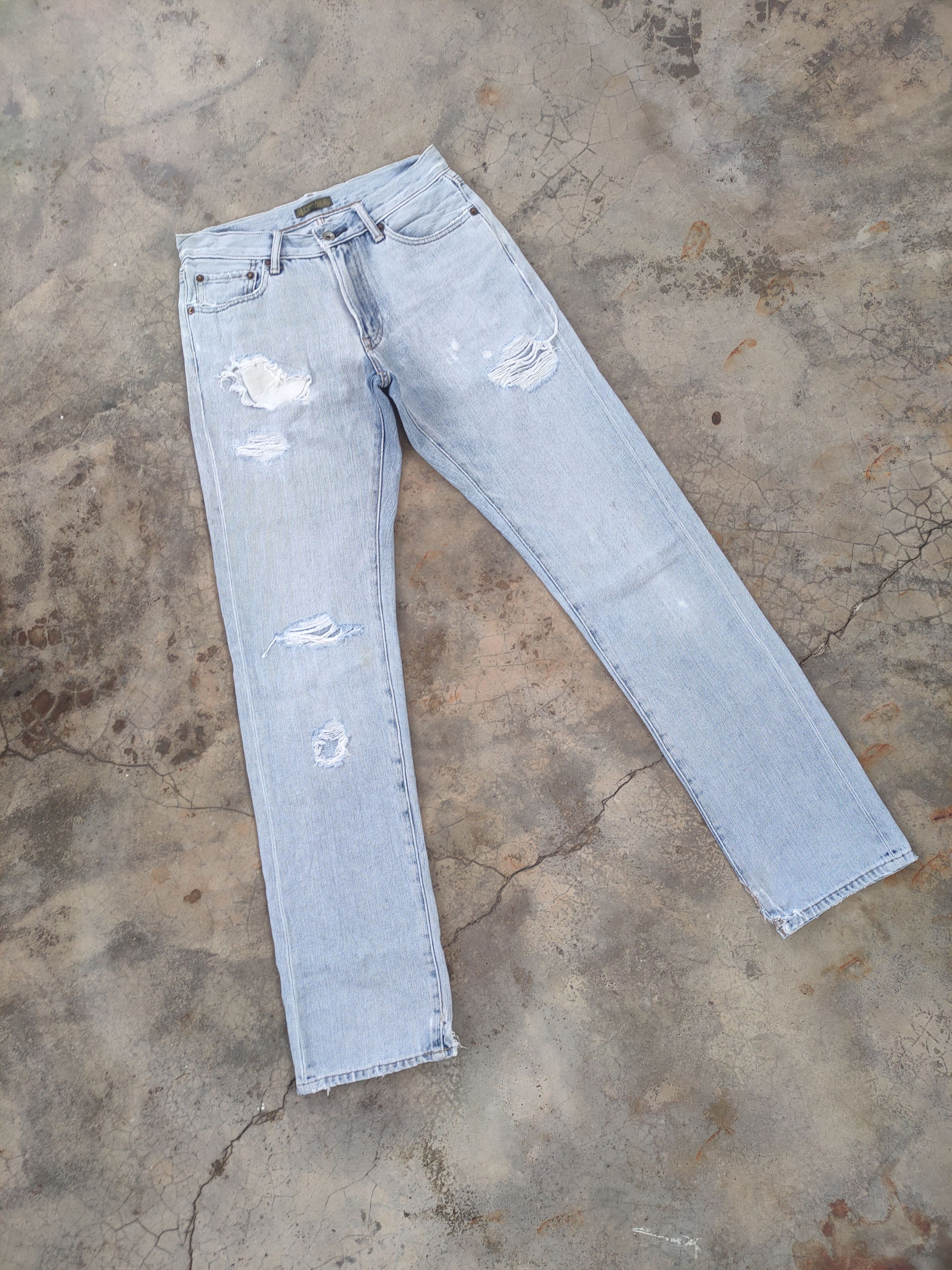 Japanese Brand VINTAGE JAPANESE FADED DISTRESSED JEANS PANTS Size US 30 / EU 46 - 2 Thumbnail