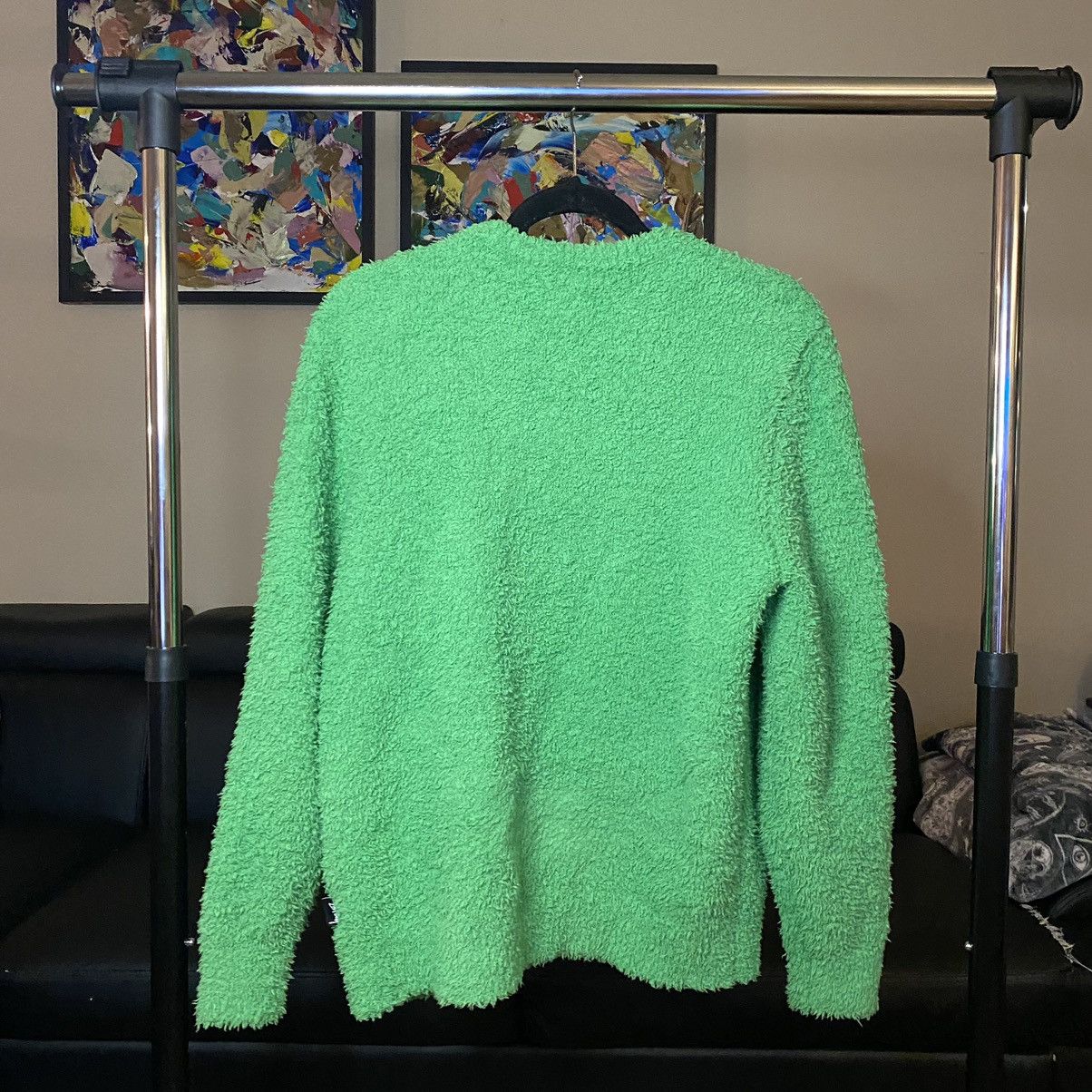 Stussy STUSSY FLOYD SCRUFFY SWEATER GREEN Size US M / EU 48-50 / 2 - 2 Thumbnail