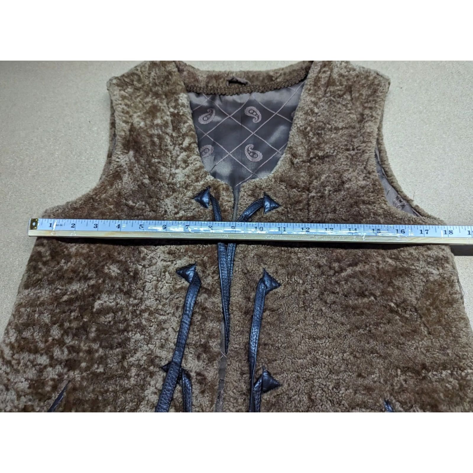 KARA VINTAGE Kara Trutnov Womens Vest L Faux Fur Khaki Brown Vest Women Casual Ladies 90s 0 Size L / US 10 / IT 46 - 4 Thumbnail