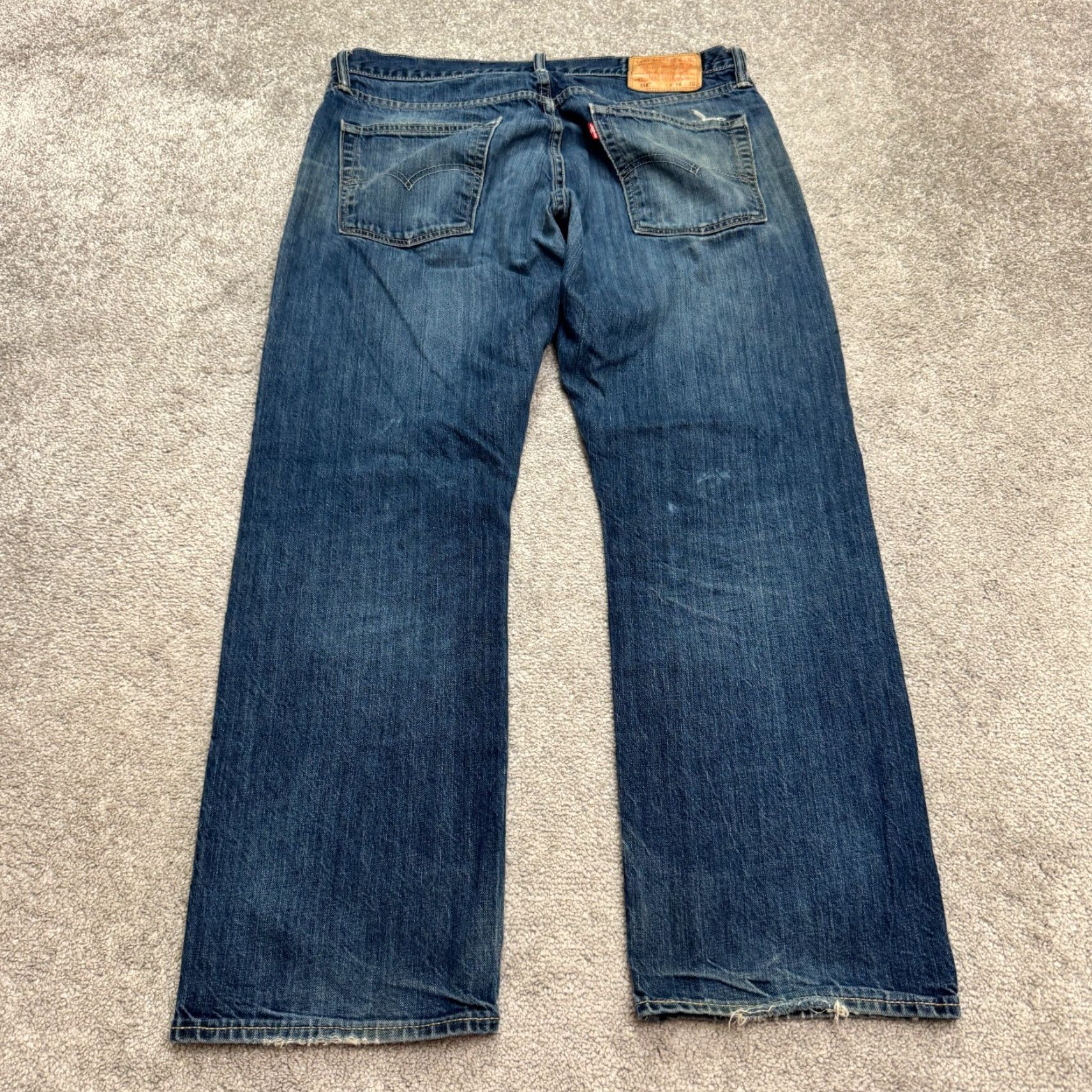Levi's Levi's 514 Straight Leg Jeans Mens 36x29 Blue Medium Wash 100% Cotton Size US 36 / EU 52 - 2 Thumbnail