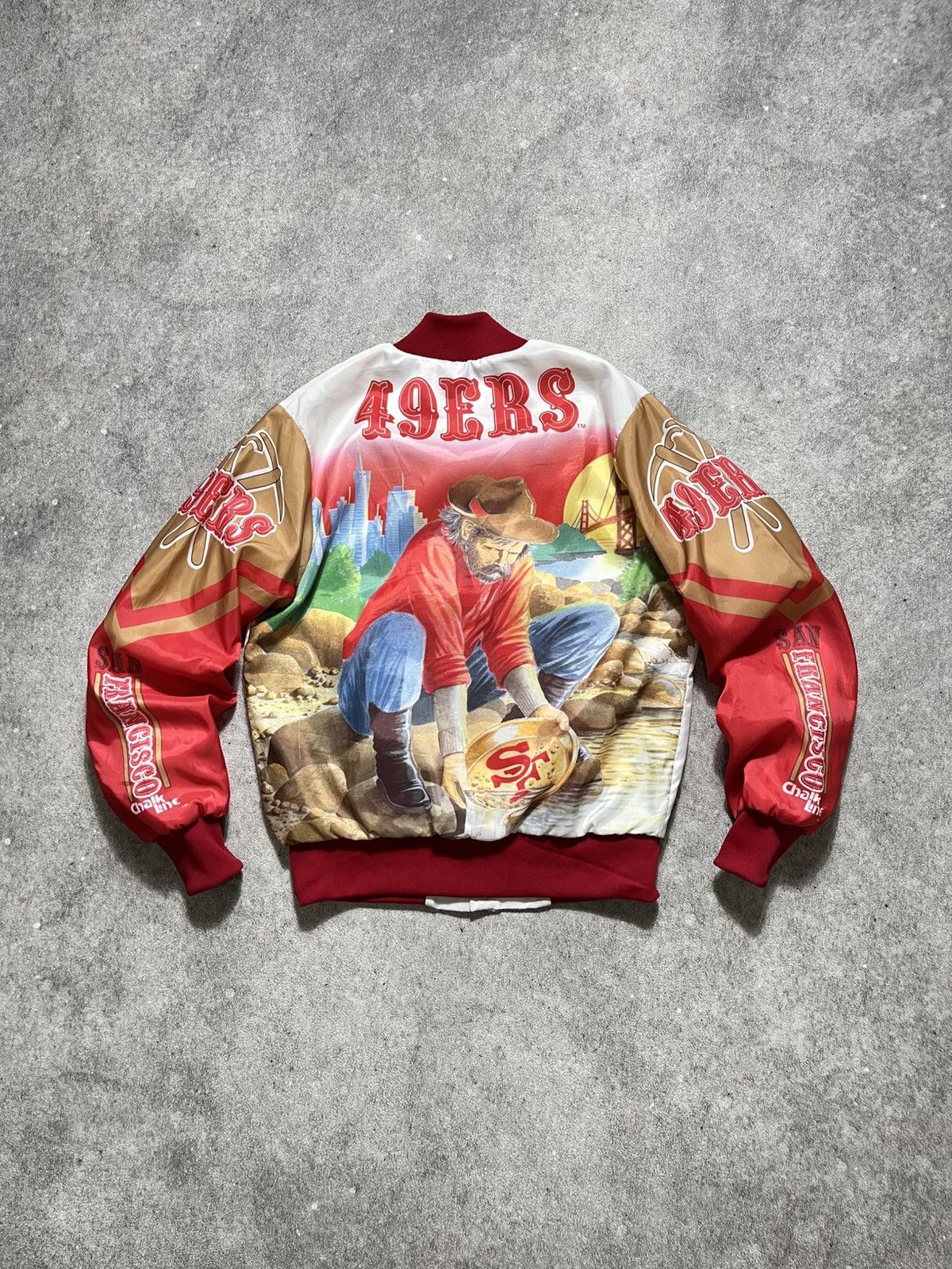 Chalk Line Vintage 90s Chalk Line San Francisco 49ers Fanimation Jacket Size US S / EU 44-46 / 1 - 1 Thumbnail