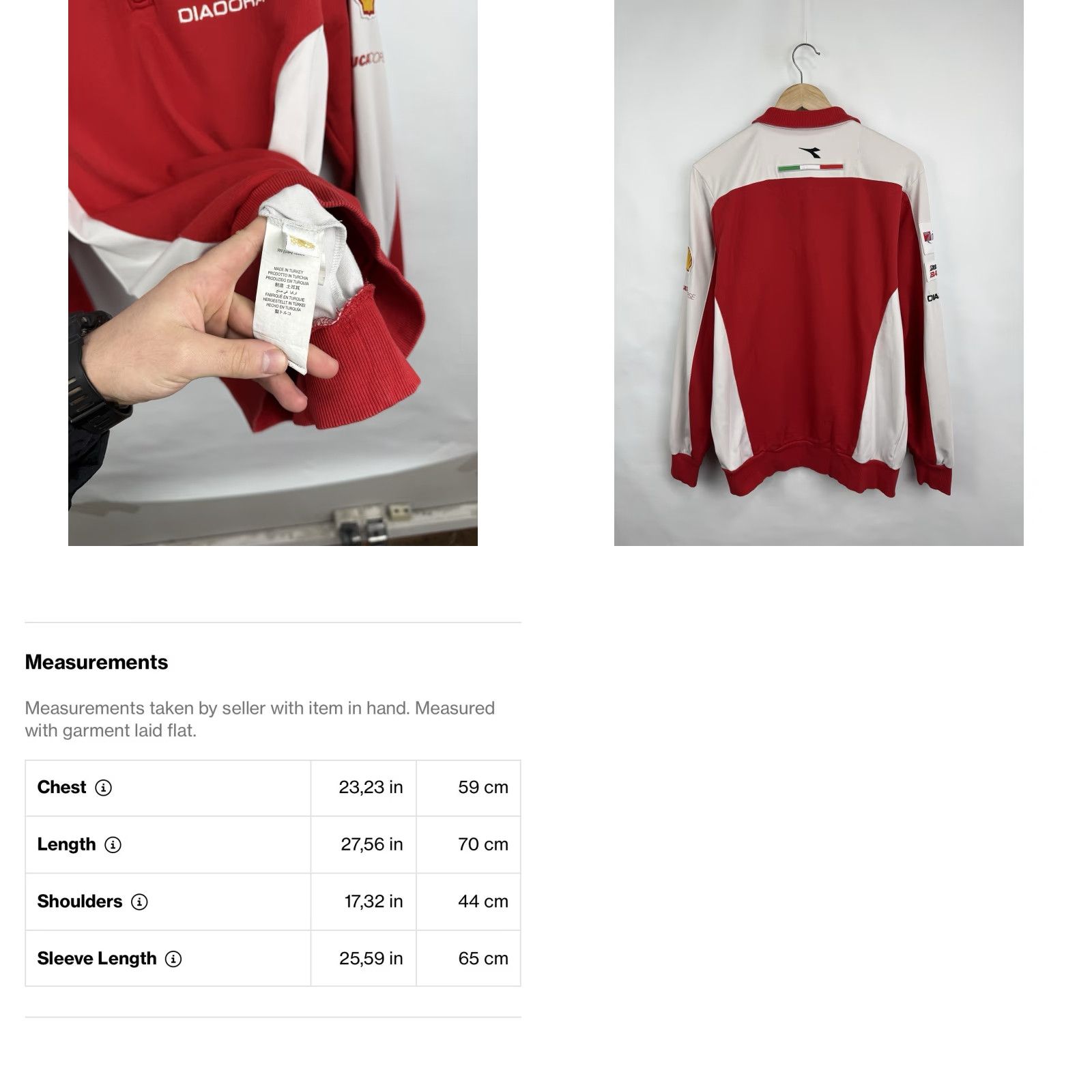 Diadora Ducati Corse Diadora Bridgestone Shell Long Sleeve 2015 L Red Mens Shirt Size US L / EU 52-54 / 3 - 8 Thumbnail