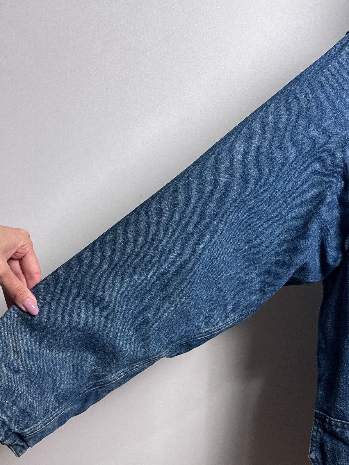 Valentino Valentino Vintage 1980s Denim Jeans Duffle Coat Jacket Size US L / EU 52-54 / 3 - 9 Thumbnail