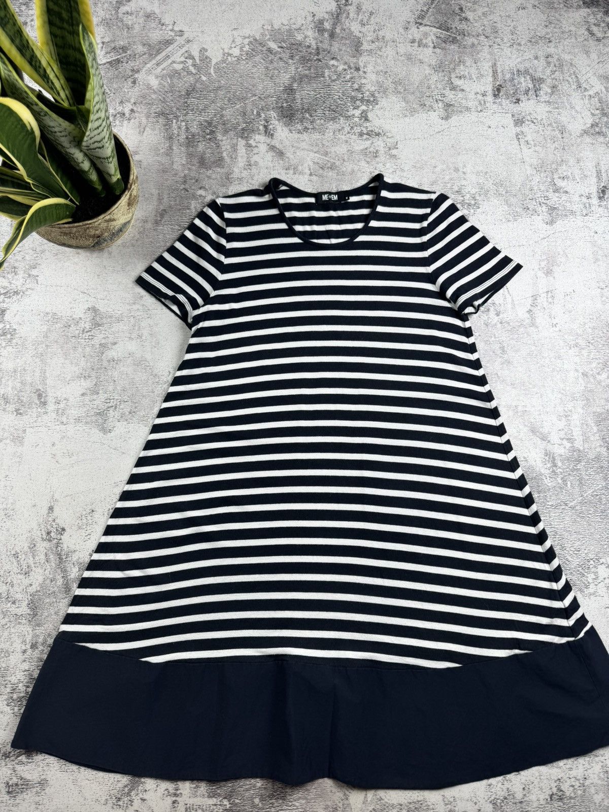 ME+EM ME+EM Stretch Dress Cotton Medium Size Women’s Striped Summer Design Tunic Shirt Size M / US 6-8 / IT 42-44 - 4 Thumbnail