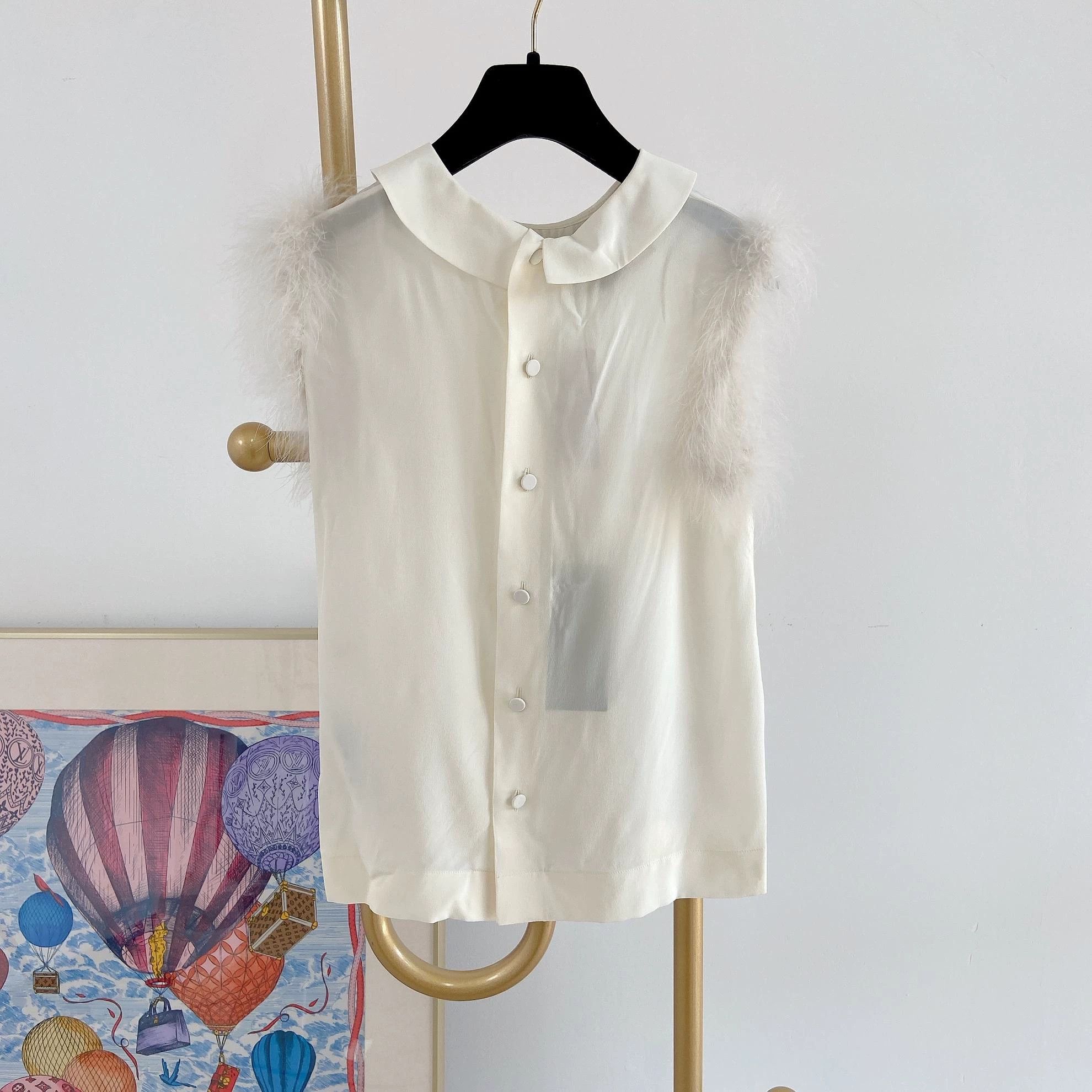 Gucci Gucci Lace Feather Sleeveless Top Women's 36 Size XS / US 0-2 / IT 36-38 - 3 Thumbnail