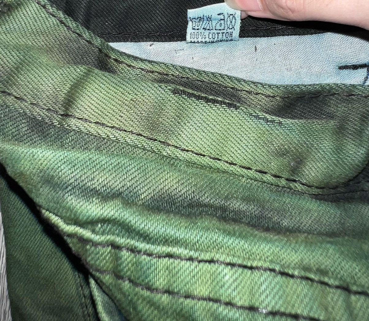Japanese Brand Y2k Green multi star low rise short 💫 🌟 🔋 Size 27" / US 4 / IT 40 - 7 Thumbnail