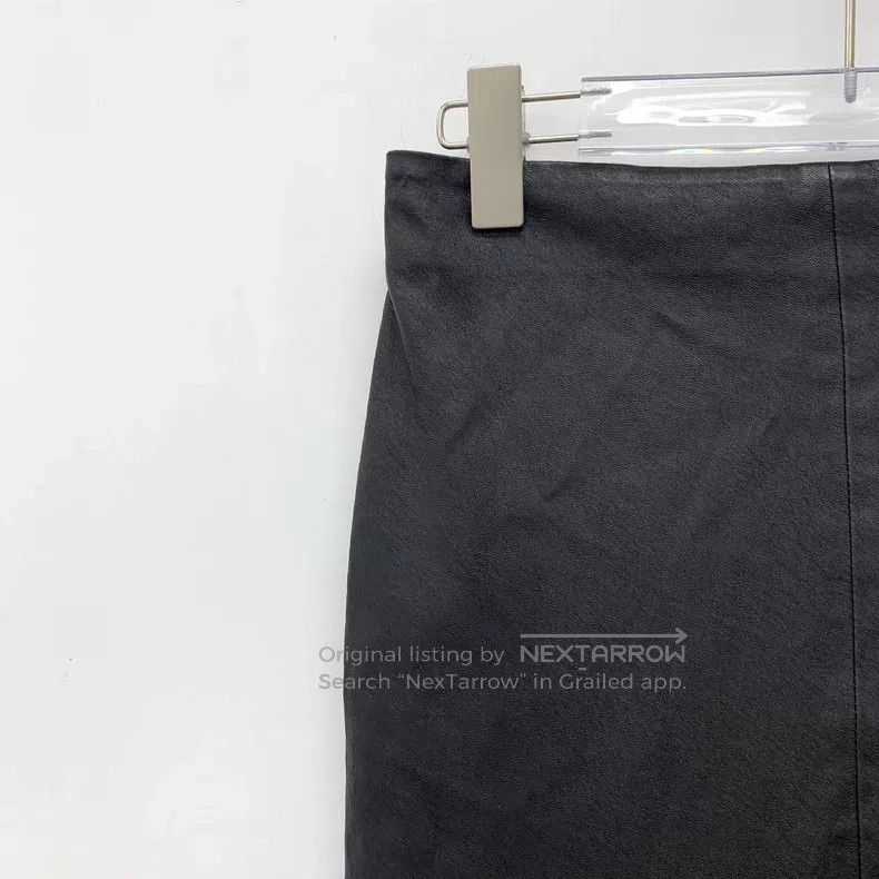 Brunello Cucinelli Brunello Cucinelli Leather casual skirt, black Size 26" / US 2 / IT 38 - 3 Thumbnail
