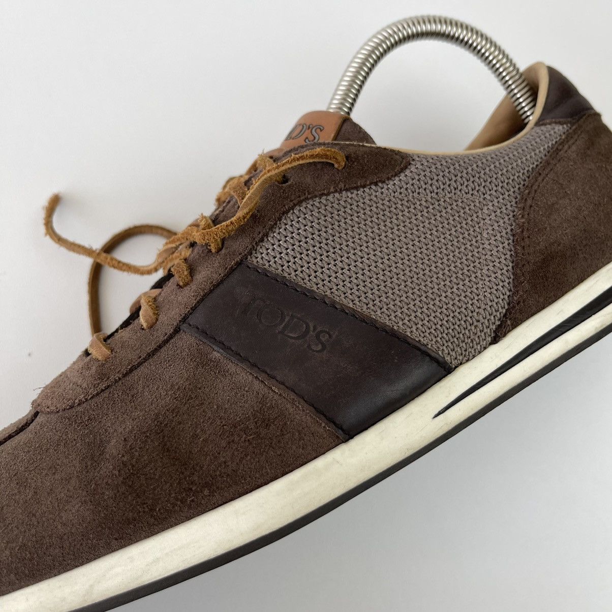 Tod's Tod’s Leather Mesh Sneakers Brown Made In Italy Rare Size US 10.5 / EU 43-44 - 6 Thumbnail