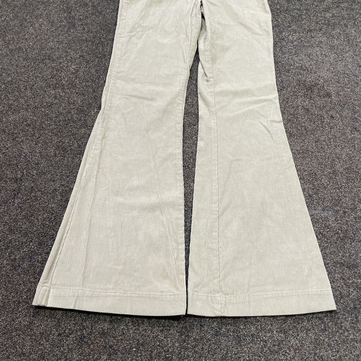 Vintage Vintage Y2K Cream Flared Wide Leg Pants 90s Archive Graphic Size 32" / US 10 / IT 46 - 5 Thumbnail