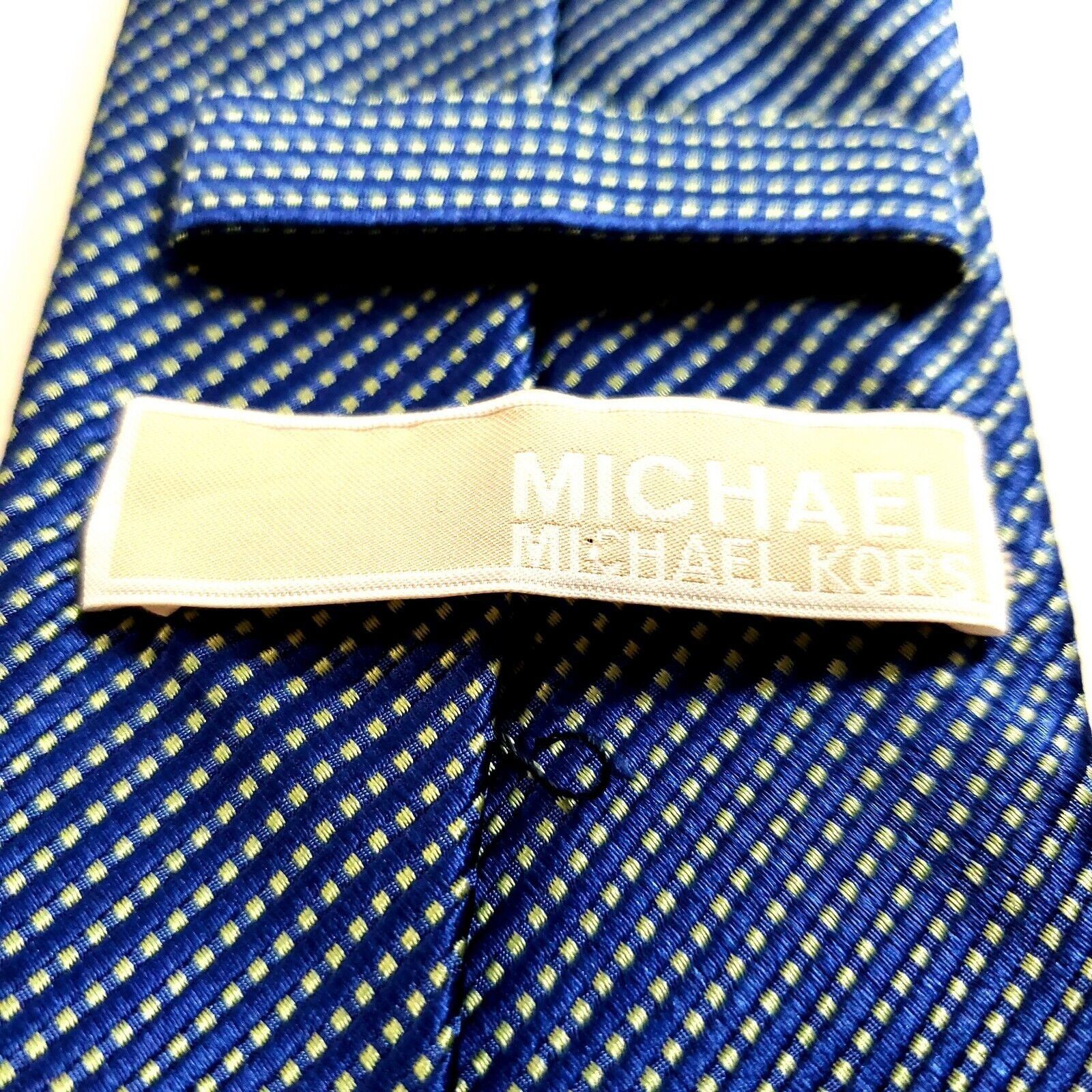 Calvin Klein Calvin Klein Blue Green Woven Check Silk Tie Size ONE SIZE - 3 Thumbnail