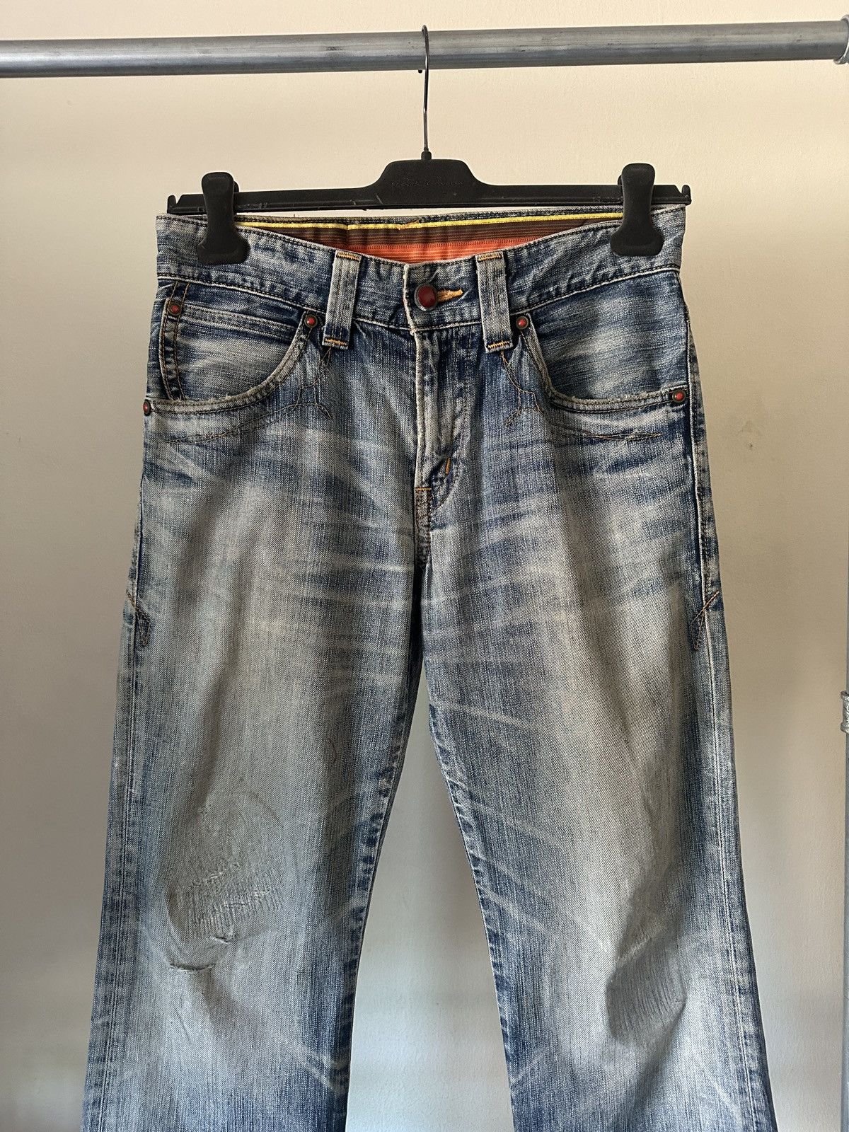 Edwin 2000s Vintage Edwin 503 Blue Trip Blue Faded Jeans Size US 30 / EU 46 - 2 Thumbnail