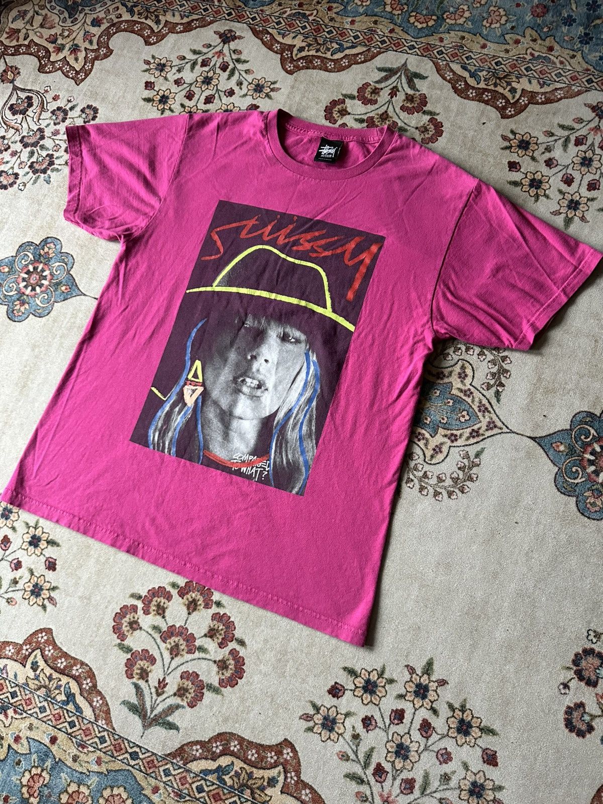 Vintage Stussy Laura Chapter “Compared to what?” T-Shirt