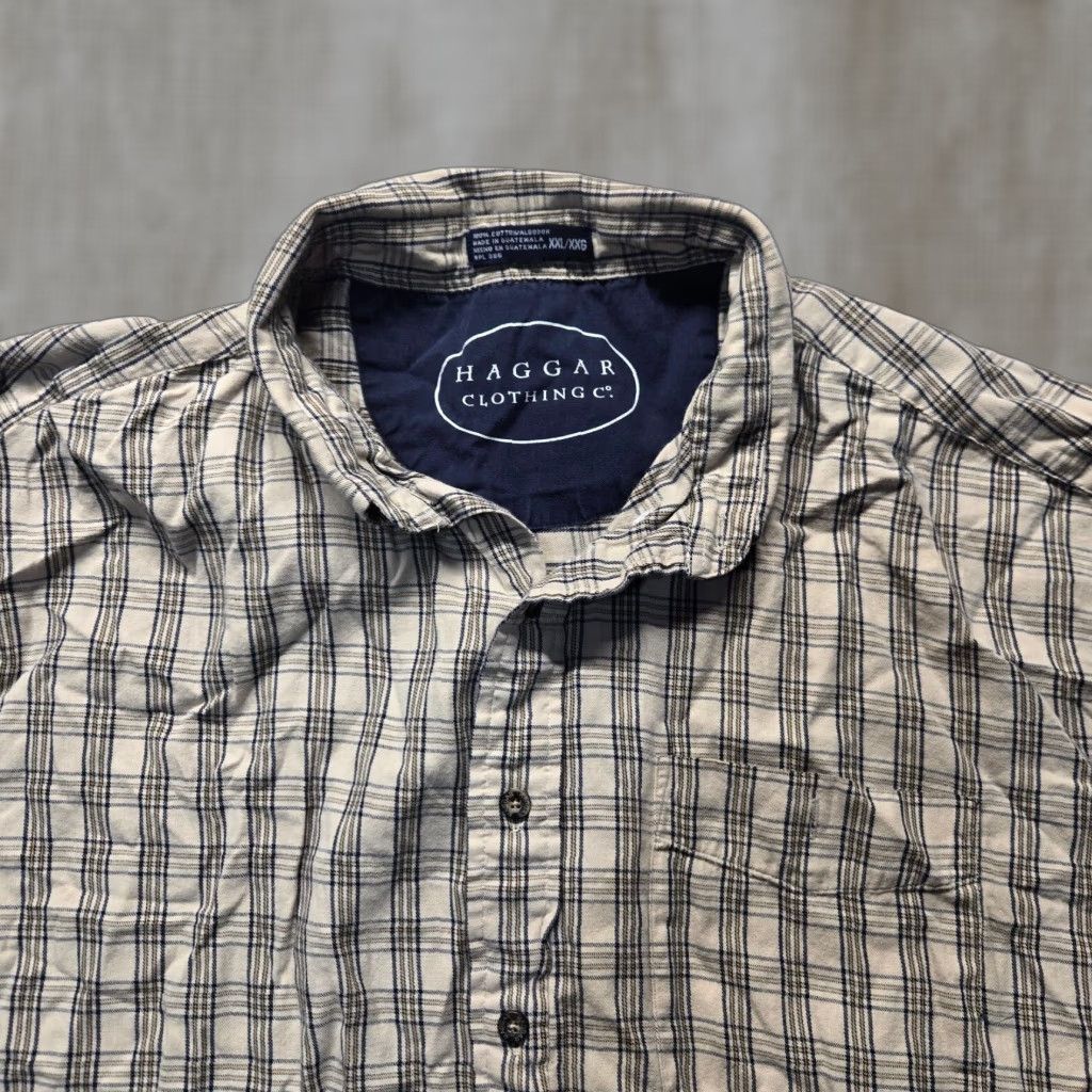 Haggar Haggar Shirt Button-Up Plaid Brown Long Sleeve 2XL Adult Men's Size 2XL Brown Plaid Haggar Shirt Long Sleeve Button-Front Mens 2XL Size US XXL / EU 58 / 5 - 1 Thumbnail