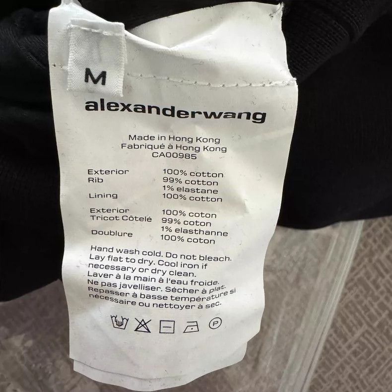 Alexander Wang Alexander Wang Cropped Embroidered Sweatshirt- Size M / US 6-8 / IT 42-44 - 3 Thumbnail
