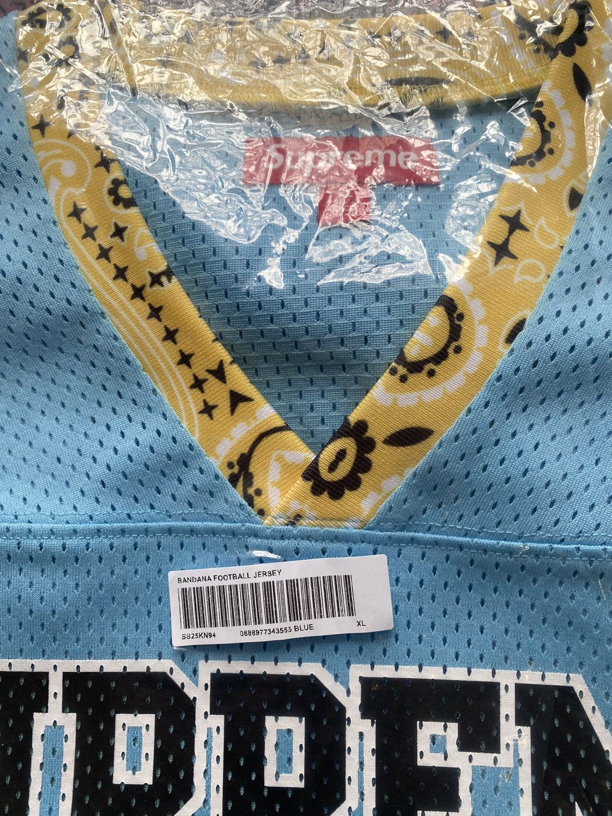 トップス Supreme Bandana Football Jersey \"Blue Supreme Bandana Football Jersey Blue SS25 – UniqueHype