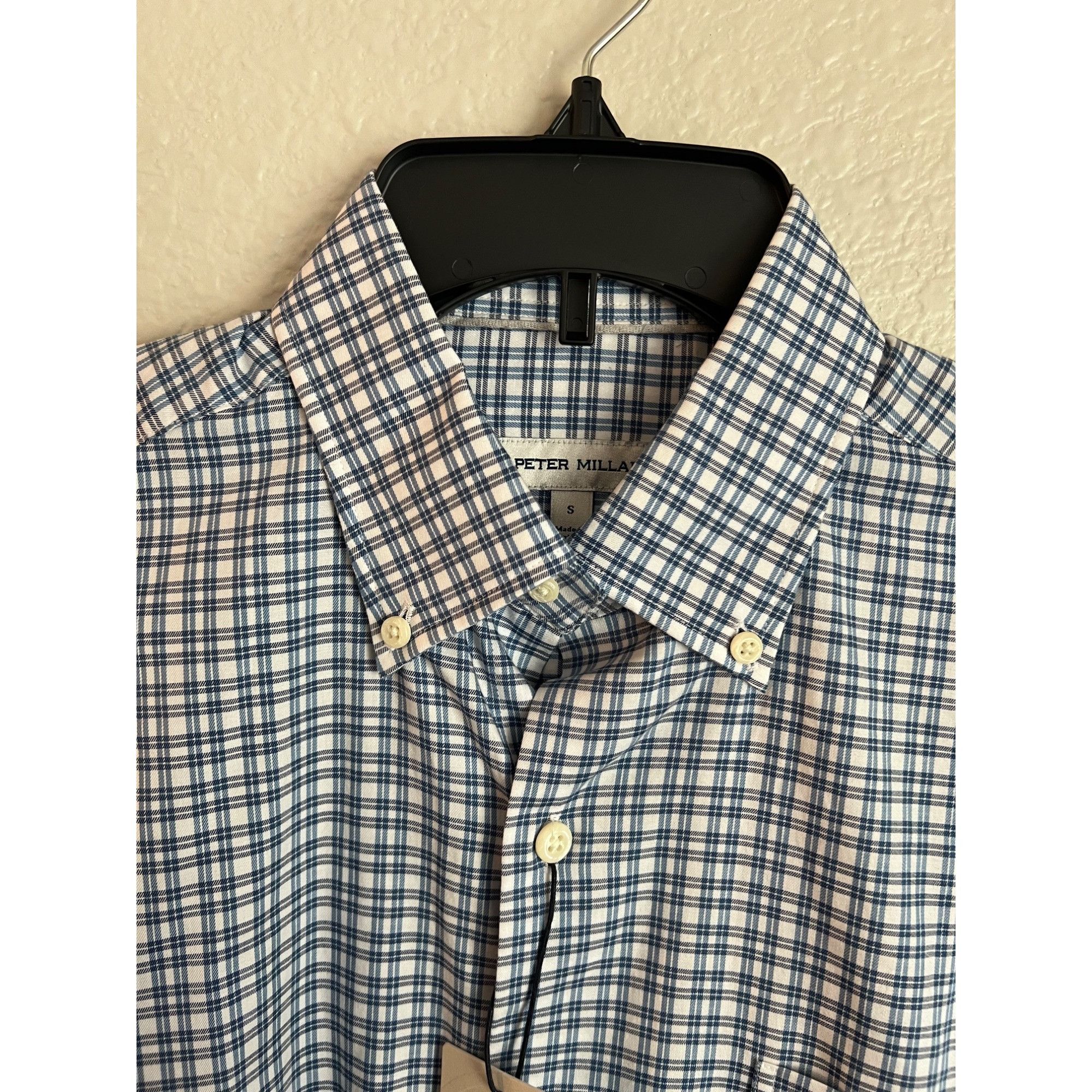 Peter Millar Peter Millar Blue Water Cotton Button-Down Sport Shirt NWT - Size US S / EU 44-46 / 1 - 4 Thumbnail