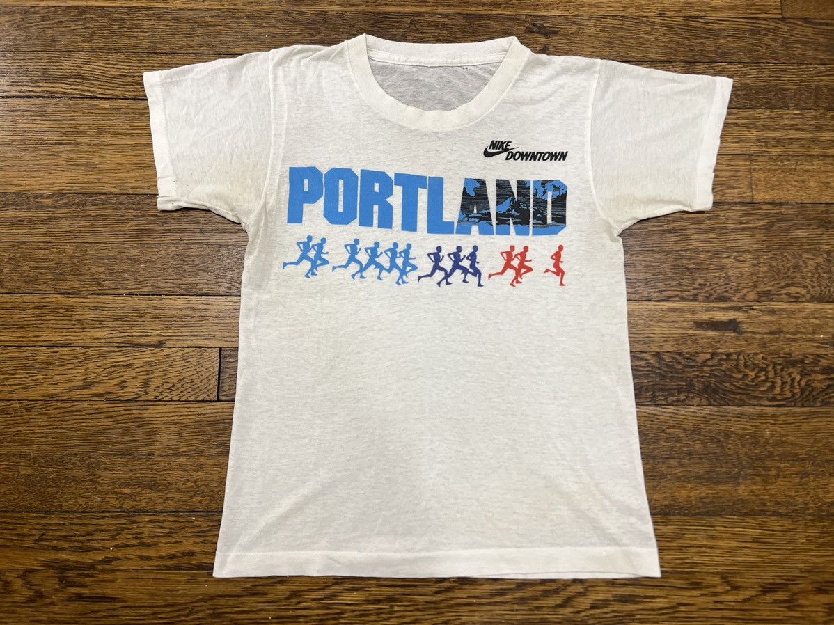 image of Nike Portland Running T-Shirt in White, Men's (Size Medium)