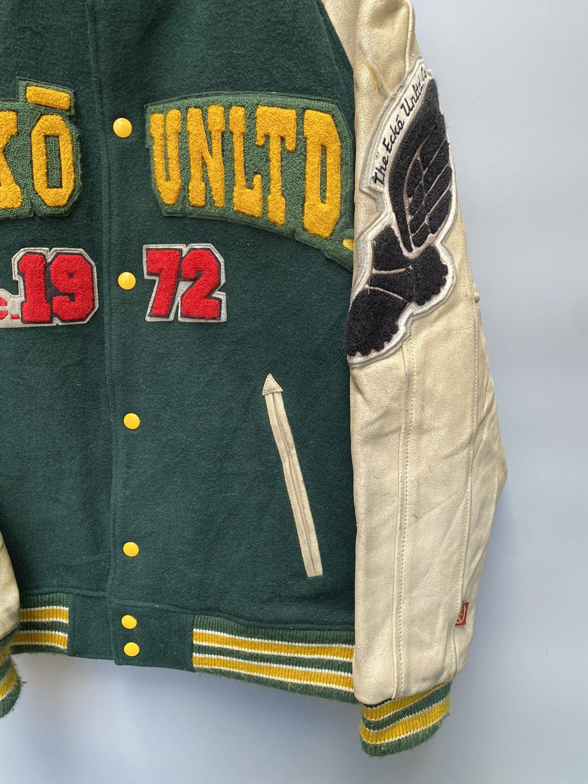 Ecko Unltd. 80s Vintage Ecko Unlimited Letterman Jacket Size US XL / EU 56 / 4 - 5 Thumbnail