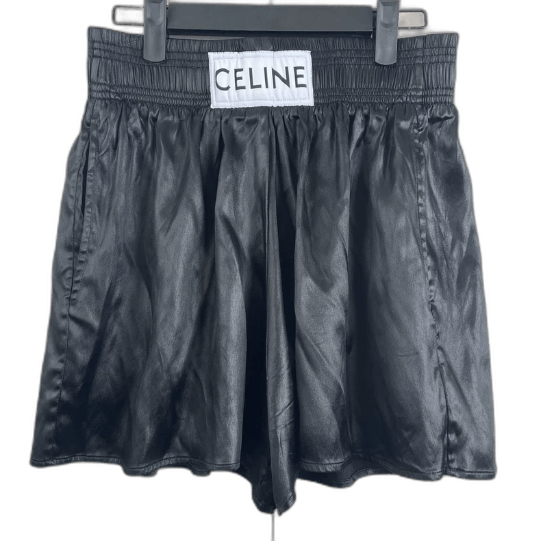 Celine Celine Black Logo Shorts Size 36 Size 36" / US 14 / IT 50 - 1 Thumbnail