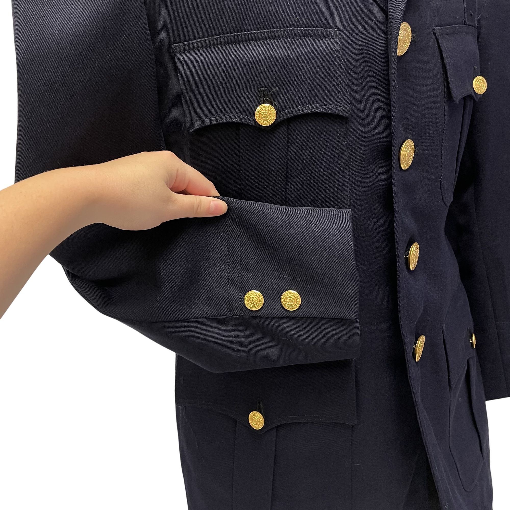 Other Vtg Blue GABARDINE Sport Coat METROPOLITAN POLICE Jacket Size 38R - 4 Thumbnail