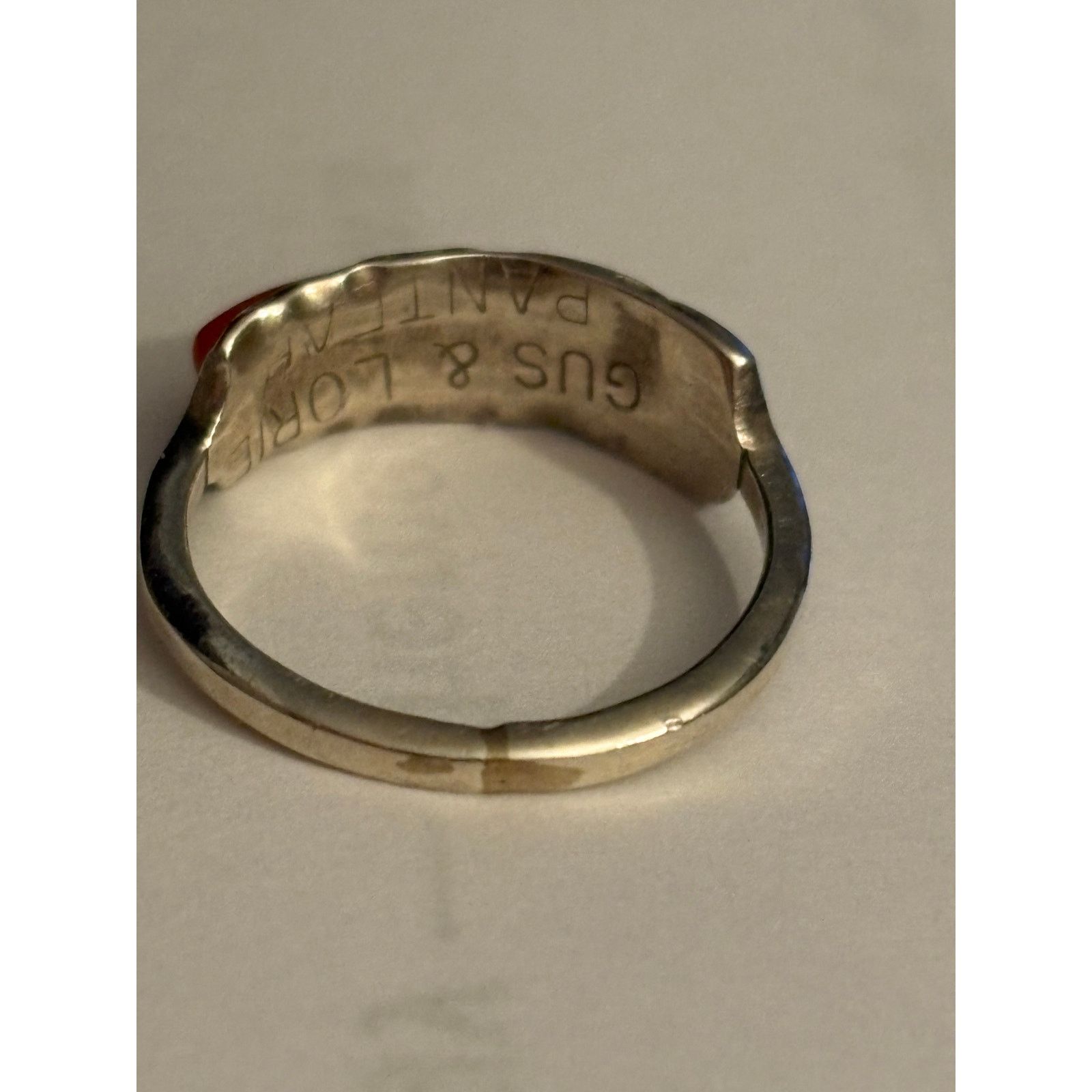Other VTG Zuni Signed Gus & Lorie Panteah Sterling Ring Sz 5.25" Size ONE SIZE - 2 Thumbnail