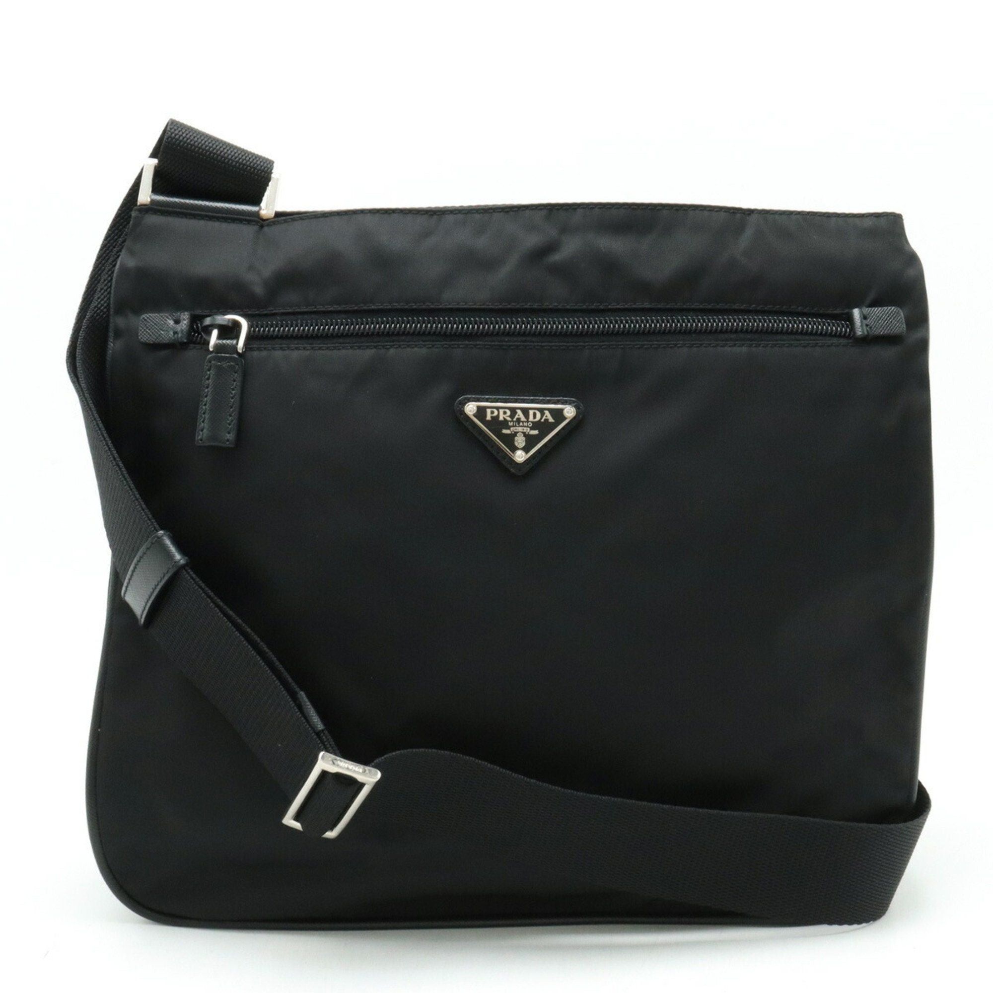 image of Prada Shoulder Bag Nylon Leather Nero Black Va0563, Women's